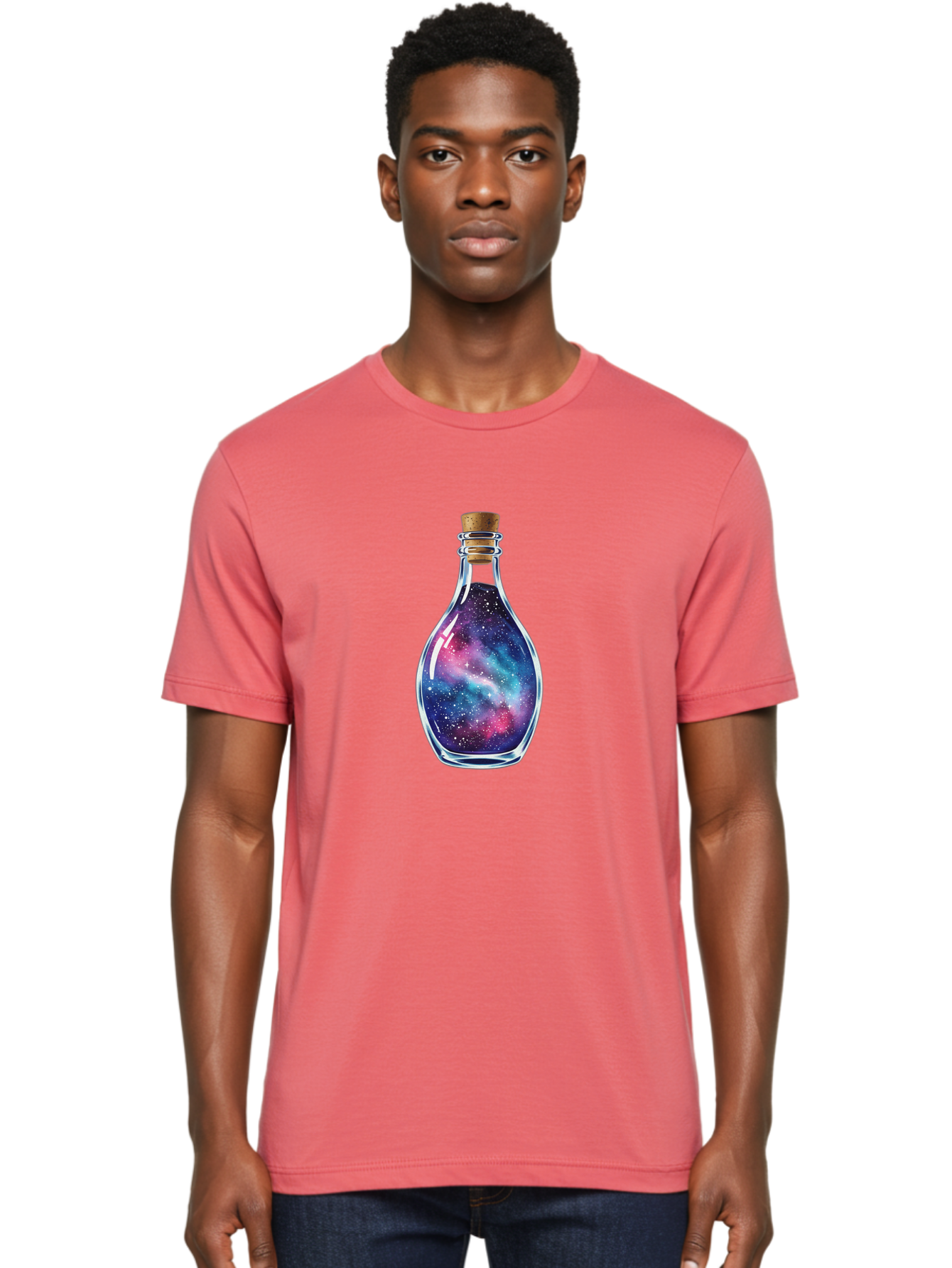 Galaxy-Bottle-5 Men'S Graphic Tee, 100% Cotton, Comfortable Casual Summer Wear, Machine Washable, Vintage Camera, Old Camera, Antique Camera, Black Camera, Classic Photography, Photography Equipment, Nostalgic Device, Film Camera, Camera Art Bai955