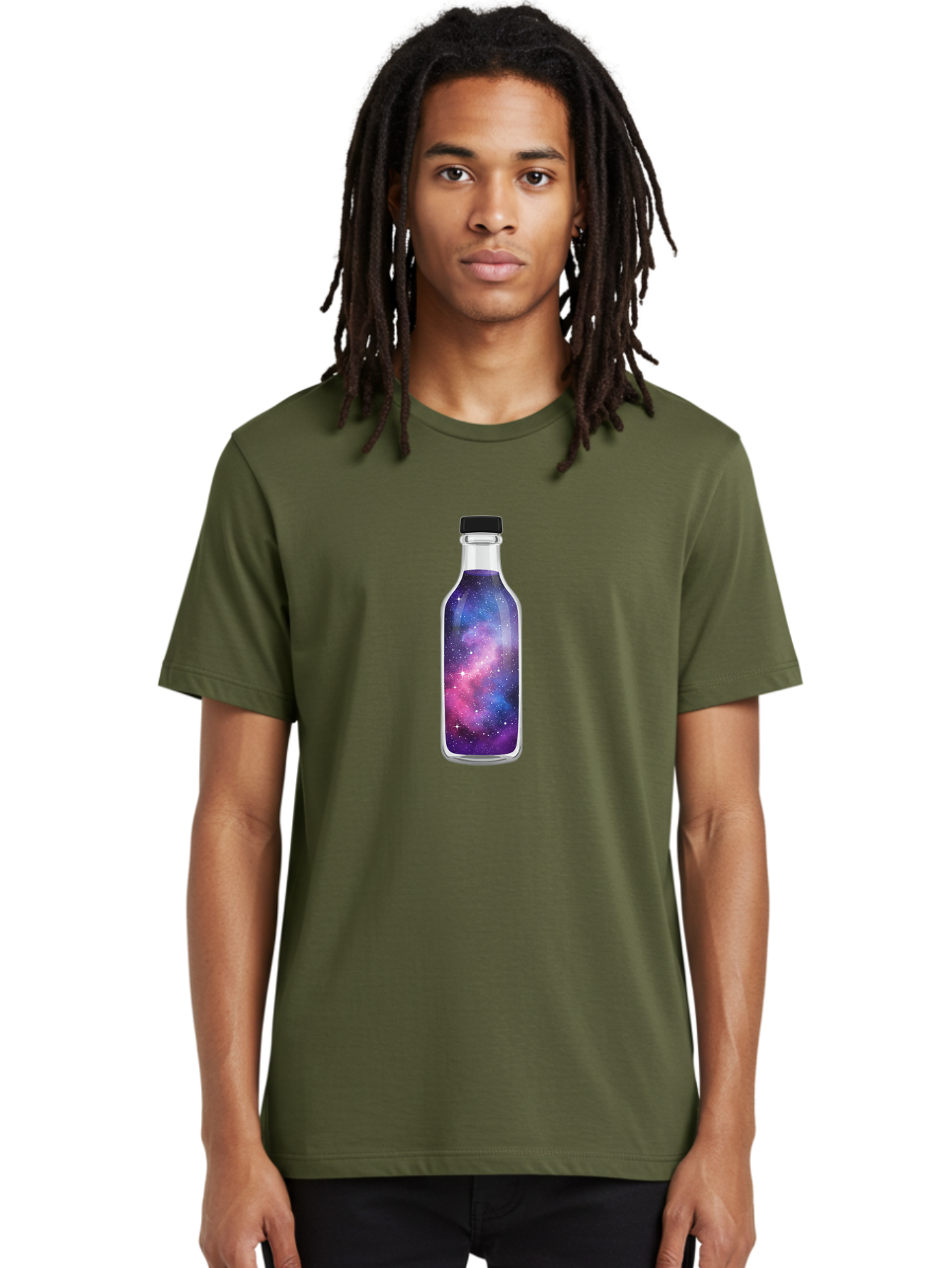 Galaxy-Bottle-7 Men'S Graphic Tee, 100% Cotton, Comfortable Casual Summer Wear, Machine Washable, Vintage Camera, Old Camera, Antique Camera, Black Camera, Classic Photography, Photography Equipment, Nostalgic Device, Film Camera, Camera Art Bai957