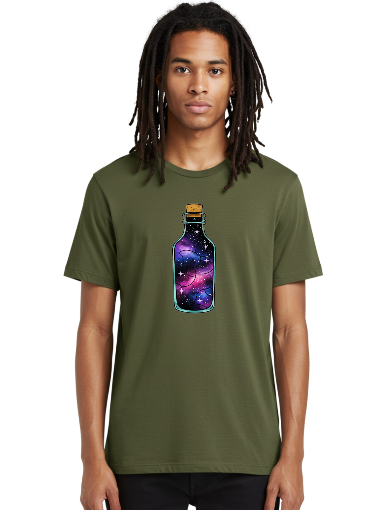 Galaxy-Bottle-9 Men'S Graphic Tee, 100% Cotton, Comfortable Casual Summer Wear, Machine Washable, Vintage Camera, Old Camera, Antique Camera, Black Camera, Classic Photography, Photography Equipment, Nostalgic Device, Film Camera, Camera Art Bai959