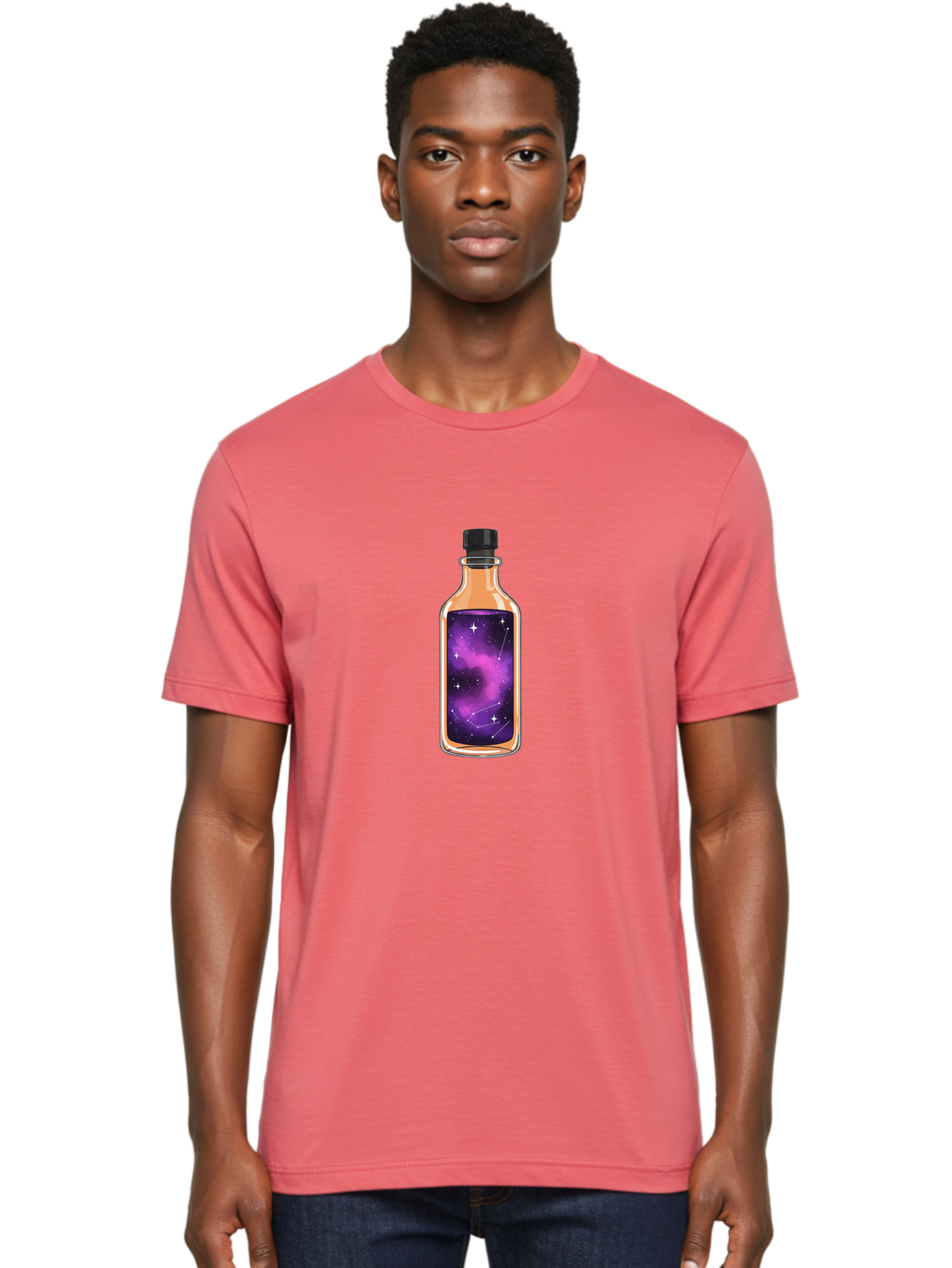 Galaxy-Elixir-Bottle Men'S Graphic Tee, 100% Cotton, Comfortable Casual Summer Wear, Machine Washable, Vintage Camera, Old Camera, Antique Camera, Black Camera, Classic Photography, Photography Equipment, Nostalgic Device, Film Camera, Bai962