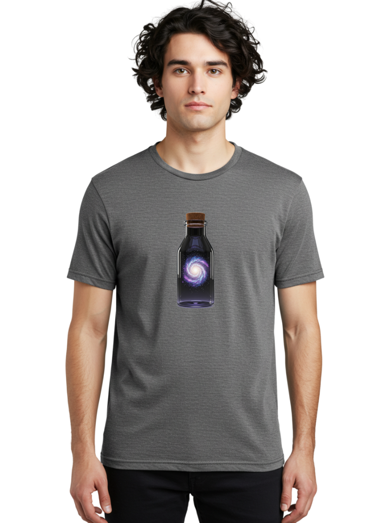 Galaxy-In-A-Bottle-12 Men'S Graphic Tee, 100% Cotton, Comfortable Casual Summer Wear, Machine Washable, Vintage Camera, Old Camera, Antique Camera, Black Camera, Classic Photography, Photography Equipment, Nostalgic Device, Film Camera, Bai966