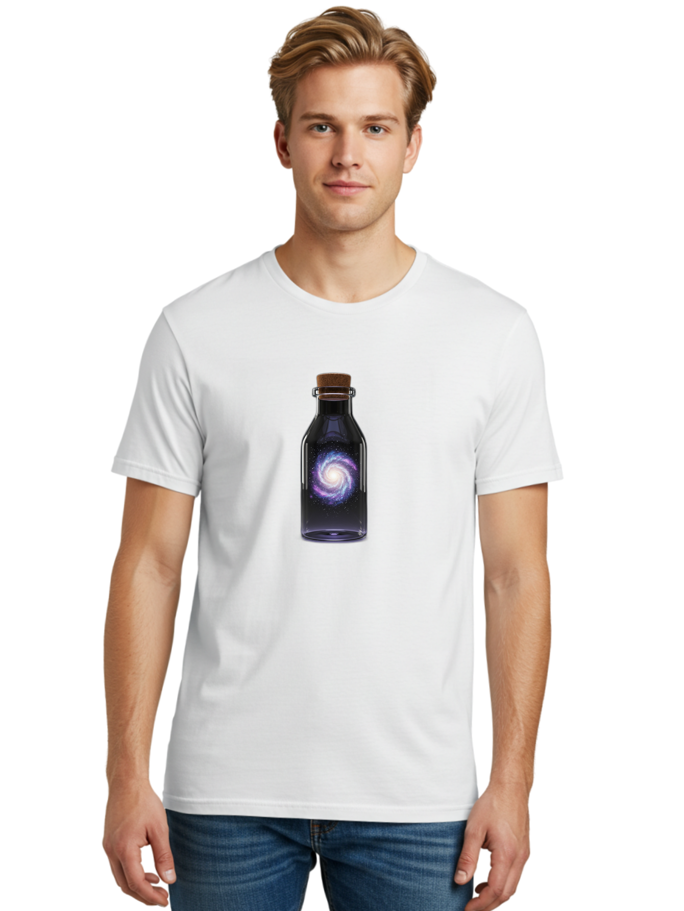 Galaxy-In-A-Bottle-12 Men'S Graphic Tee, 100% Cotton, Comfortable Casual Summer Wear, Machine Washable, Vintage Camera, Old Camera, Antique Camera, Black Camera, Classic Photography, Photography Equipment, Nostalgic Device, Film Camera, Bai966