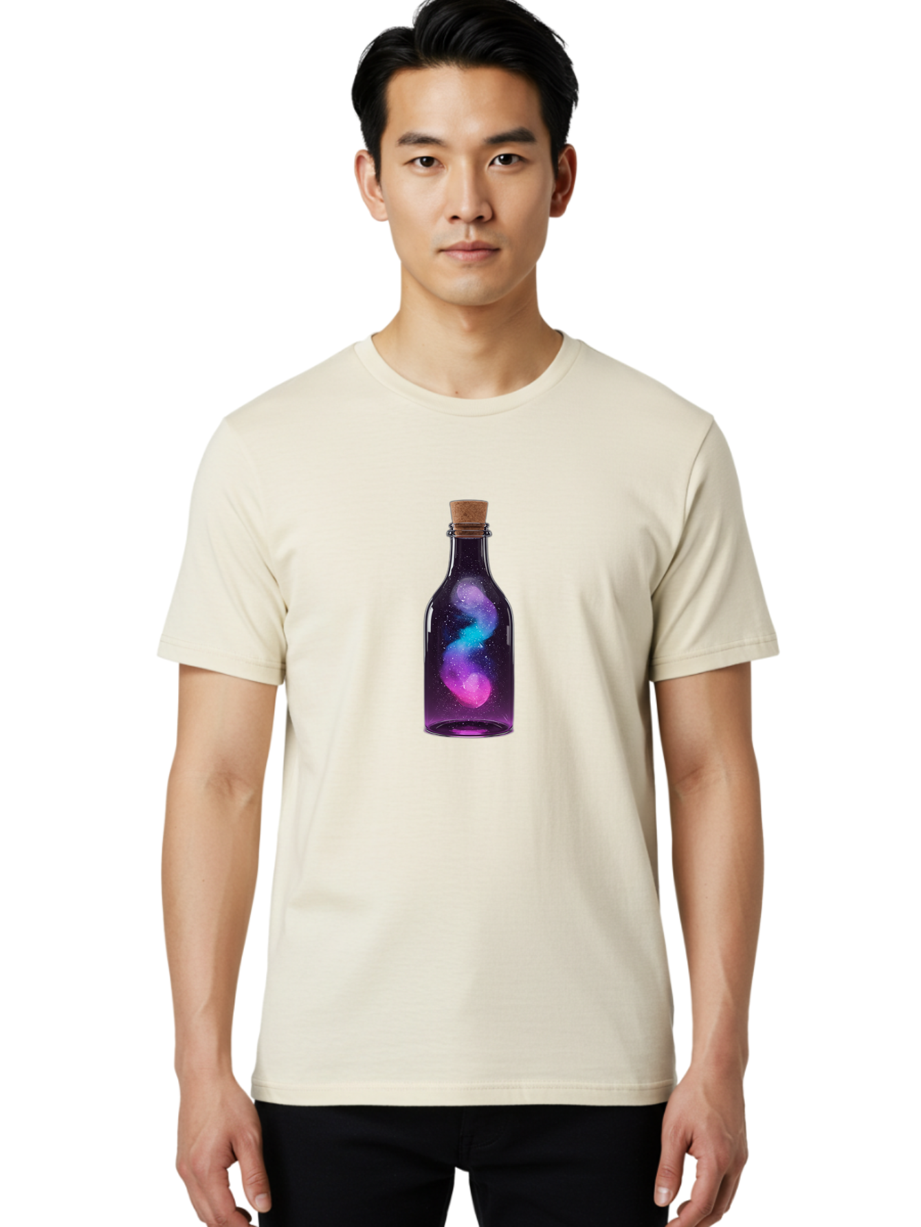 Galaxy-In-A-Bottle-13 Men'S Graphic Tee, 100% Cotton, Comfortable Casual Summer Wear, Machine Washable, Vintage Camera, Old Camera, Antique Camera, Black Camera, Classic Photography, Photography Equipment, Nostalgic Device, Film Camera, Bai967