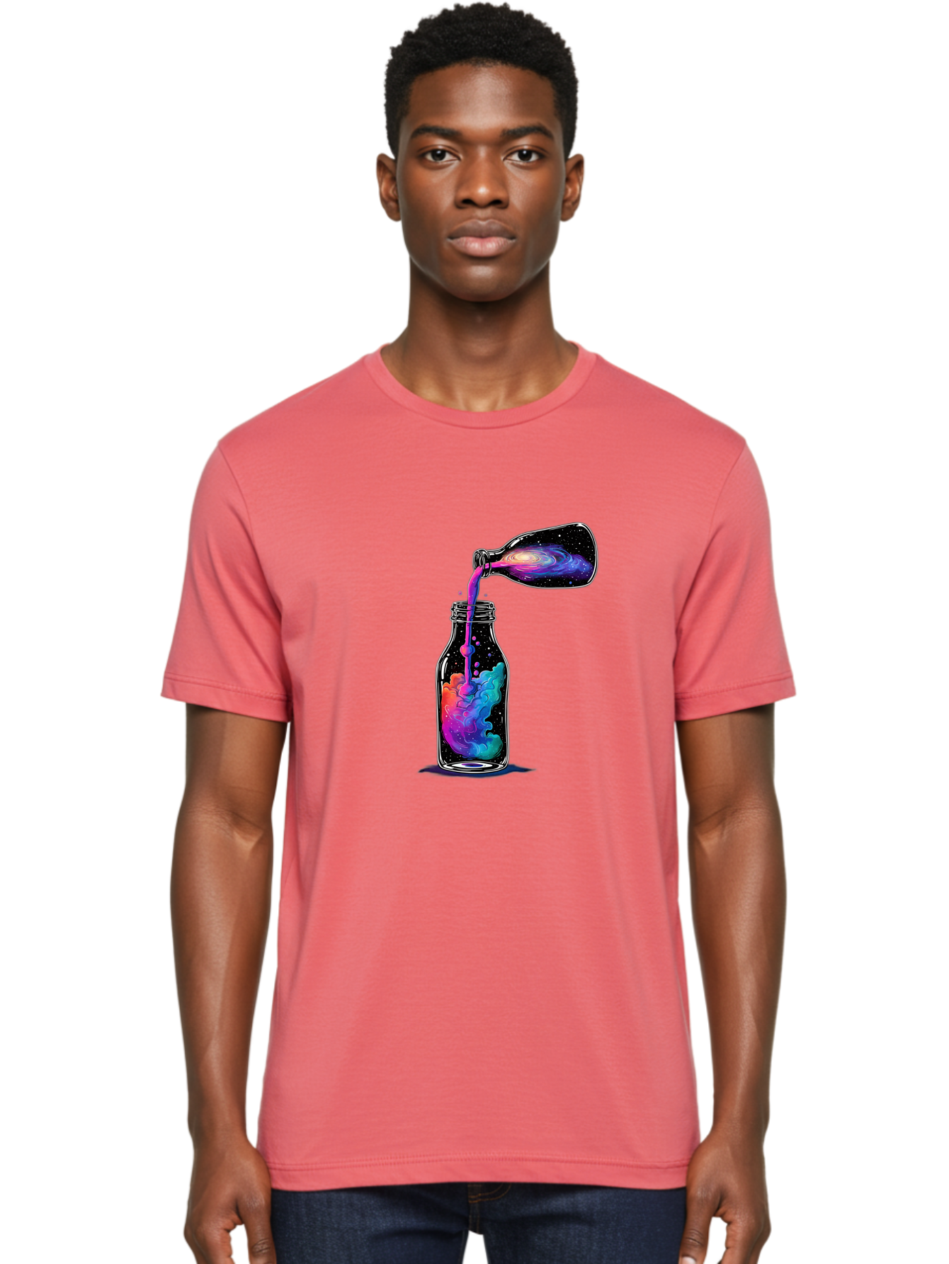 Galaxy-In-A-Bottle-14 Men'S Graphic Tee, 100% Cotton, Comfortable Casual Summer Wear, Machine Washable, Vintage Camera, Old Camera, Antique Camera, Black Camera, Classic Photography, Photography Equipment, Nostalgic Device, Film Camera, Bai968