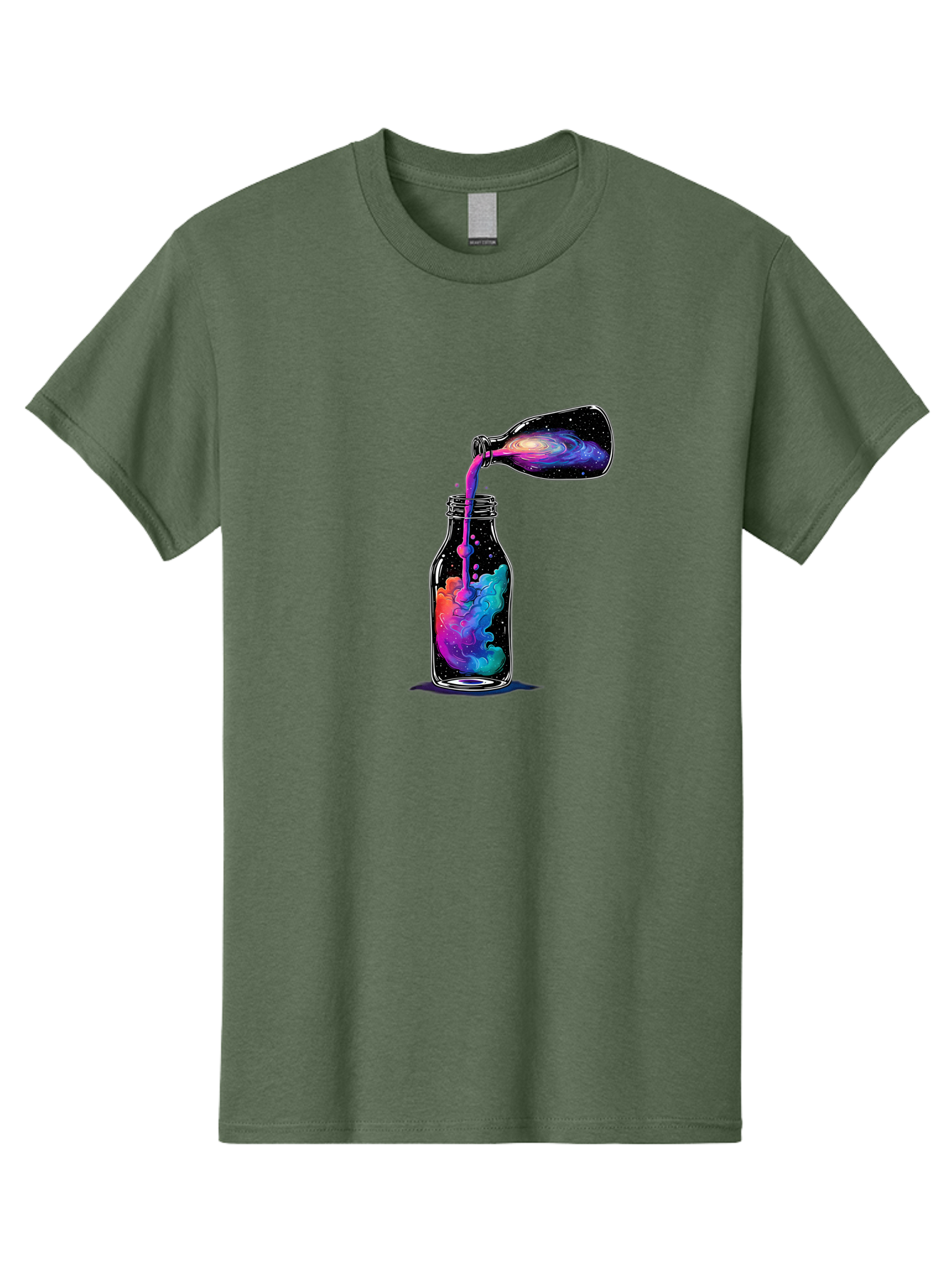 Galaxy-In-A-Bottle-14 Men'S Graphic Tee, 100% Cotton, Comfortable Casual Summer Wear, Machine Washable, Vintage Camera, Old Camera, Antique Camera, Black Camera, Classic Photography, Photography Equipment, Nostalgic Device, Film Camera, Bai968
