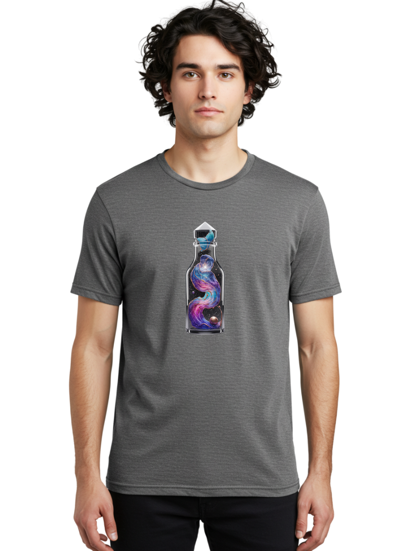 Galaxy-In-A-Bottle-15 Men'S Graphic Tee, 100% Cotton, Comfortable Casual Summer Wear, Machine Washable, Vintage Camera, Old Camera, Antique Camera, Black Camera, Classic Photography, Photography Equipment, Nostalgic Device, Film Camera, Bai969