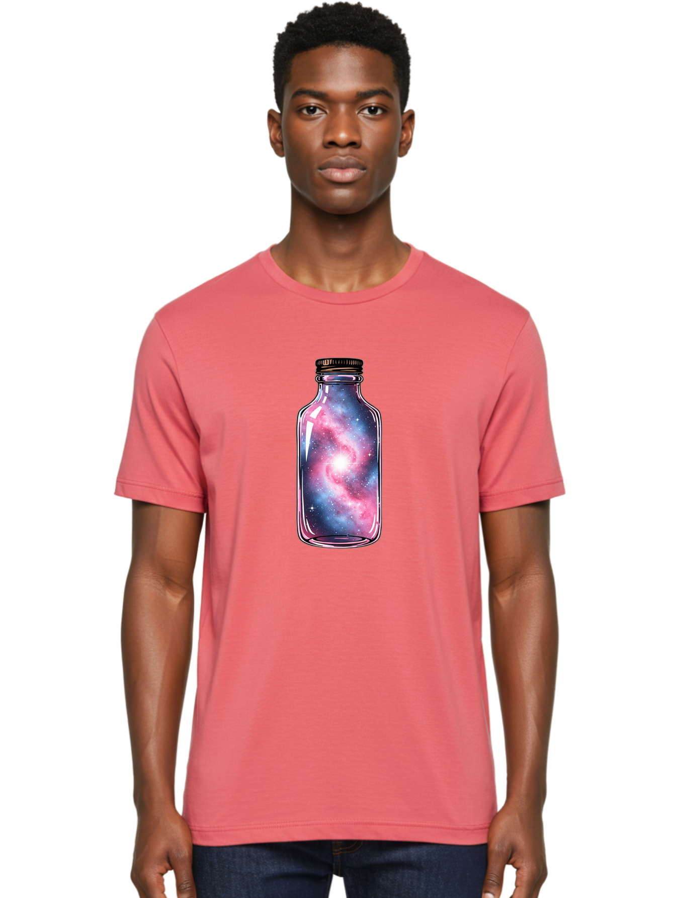 Galaxy-In-A-Bottle-17 Men'S Graphic Tee, 100% Cotton, Comfortable Casual Summer Wear, Machine Washable, Vintage Camera, Old Camera, Antique Camera, Black Camera, Classic Photography, Photography Equipment, Nostalgic Device, Film Camera, Bai971