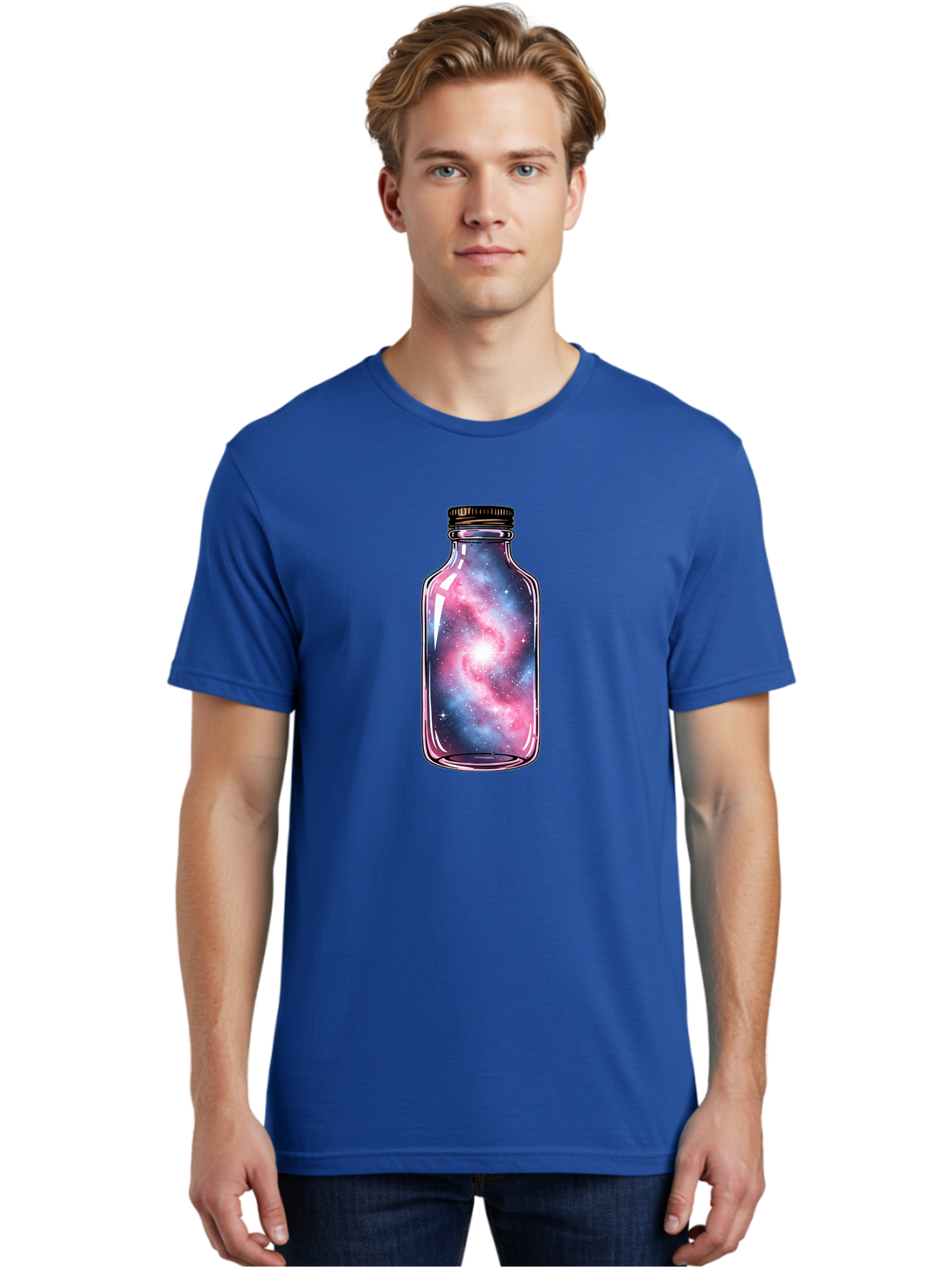 Galaxy-In-A-Bottle-17 Men'S Graphic Tee, 100% Cotton, Comfortable Casual Summer Wear, Machine Washable, Vintage Camera, Old Camera, Antique Camera, Black Camera, Classic Photography, Photography Equipment, Nostalgic Device, Film Camera, Bai971