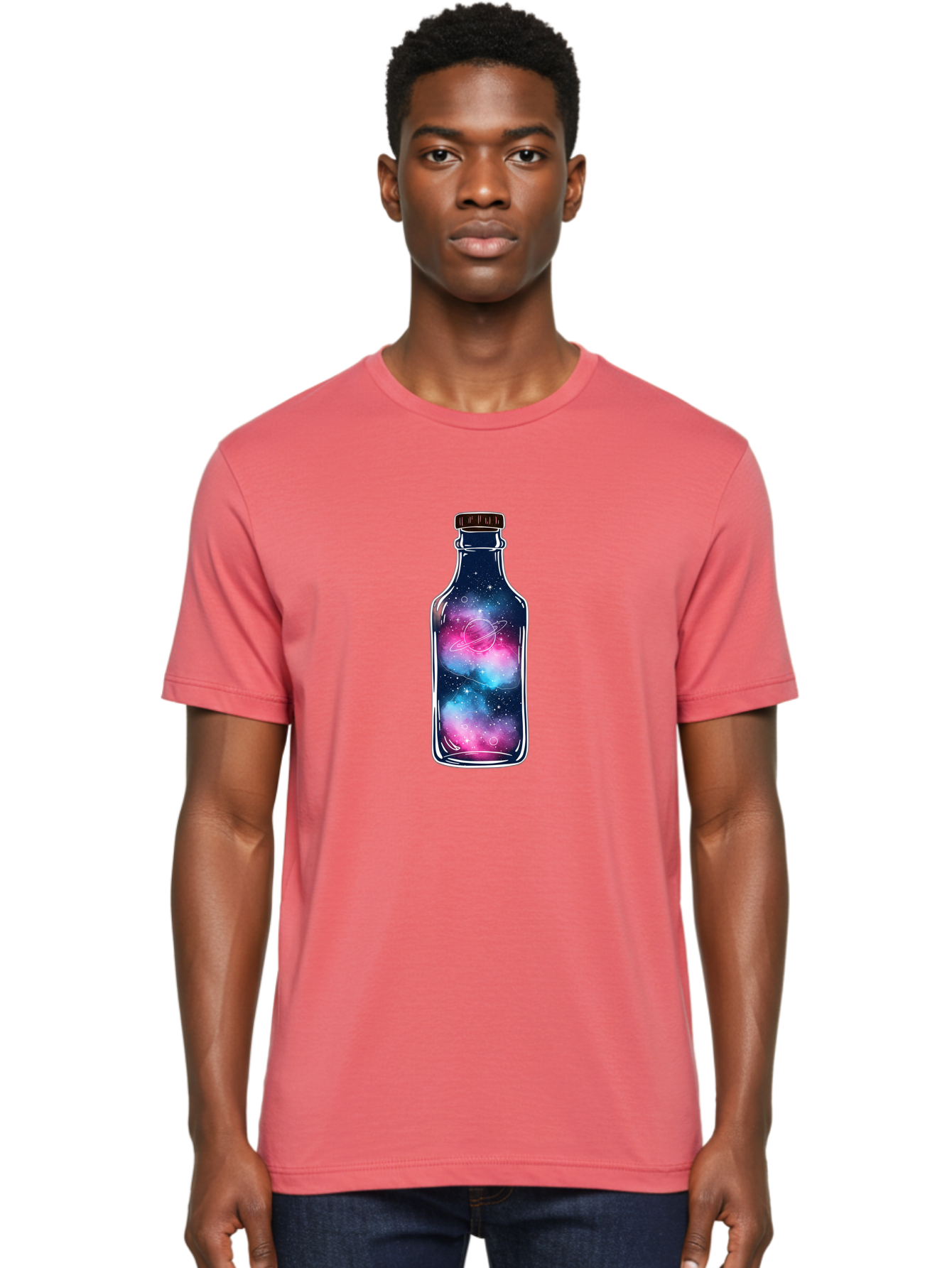 Galaxy-In-A-Bottle-18 Men'S Graphic Tee, 100% Cotton, Comfortable Casual Summer Wear, Machine Washable, Vintage Camera, Old Camera, Antique Camera, Black Camera, Classic Photography, Photography Equipment, Nostalgic Device, Film Camera, Bai972