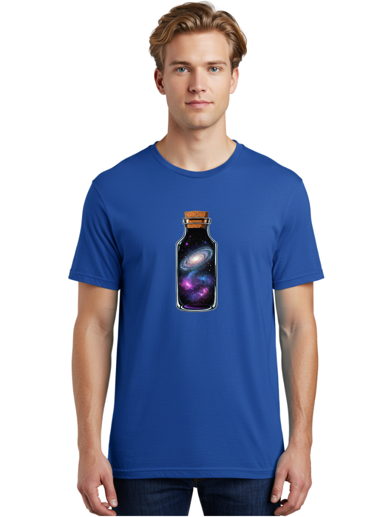 Galaxy-In-A-Bottle-2 Men'S Graphic Tee, 100% Cotton, Comfortable Casual Summer Wear, Machine Washable, Vintage Camera, Old Camera, Antique Camera, Black Camera, Classic Photography, Photography Equipment, Nostalgic Device, Film Camera, Bai974