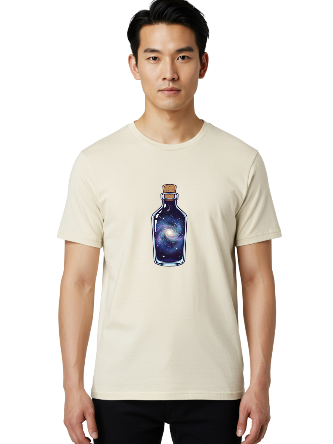 Galaxy-In-A-Bottle-21 Men'S Graphic Tee, 100% Cotton, Comfortable Casual Summer Wear, Machine Washable, Vintage Camera, Old Camera, Antique Camera, Black Camera, Classic Photography, Photography Equipment, Nostalgic Device, Film Camera, Bai976