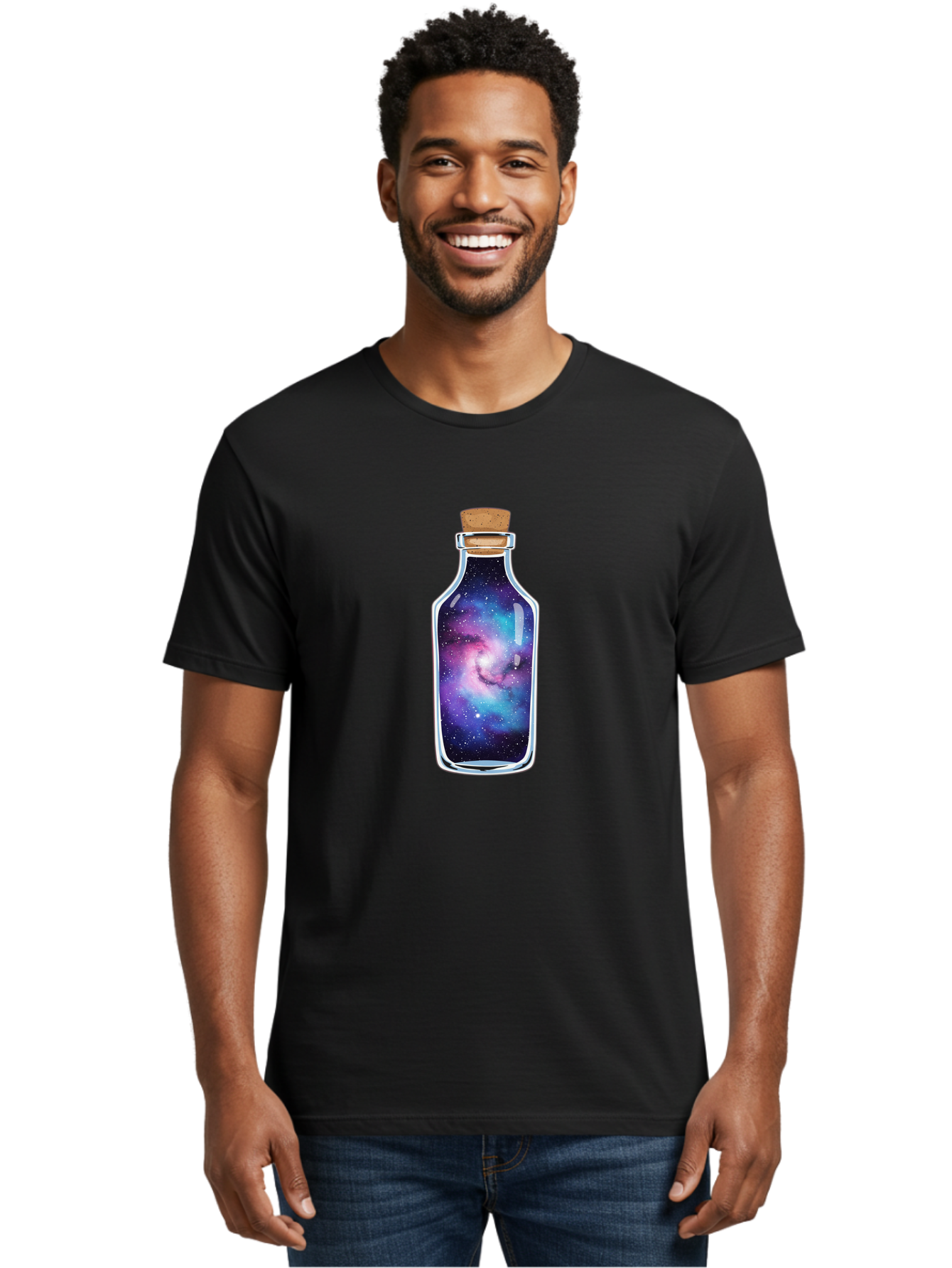 Galaxy-In-A-Bottle-26 Men'S Graphic Tee, 100% Cotton, Comfortable Casual Summer Wear, Machine Washable, Vintage Camera, Old Camera, Antique Camera, Black Camera, Classic Photography, Photography Equipment, Nostalgic Device, Film Camera, Bai981