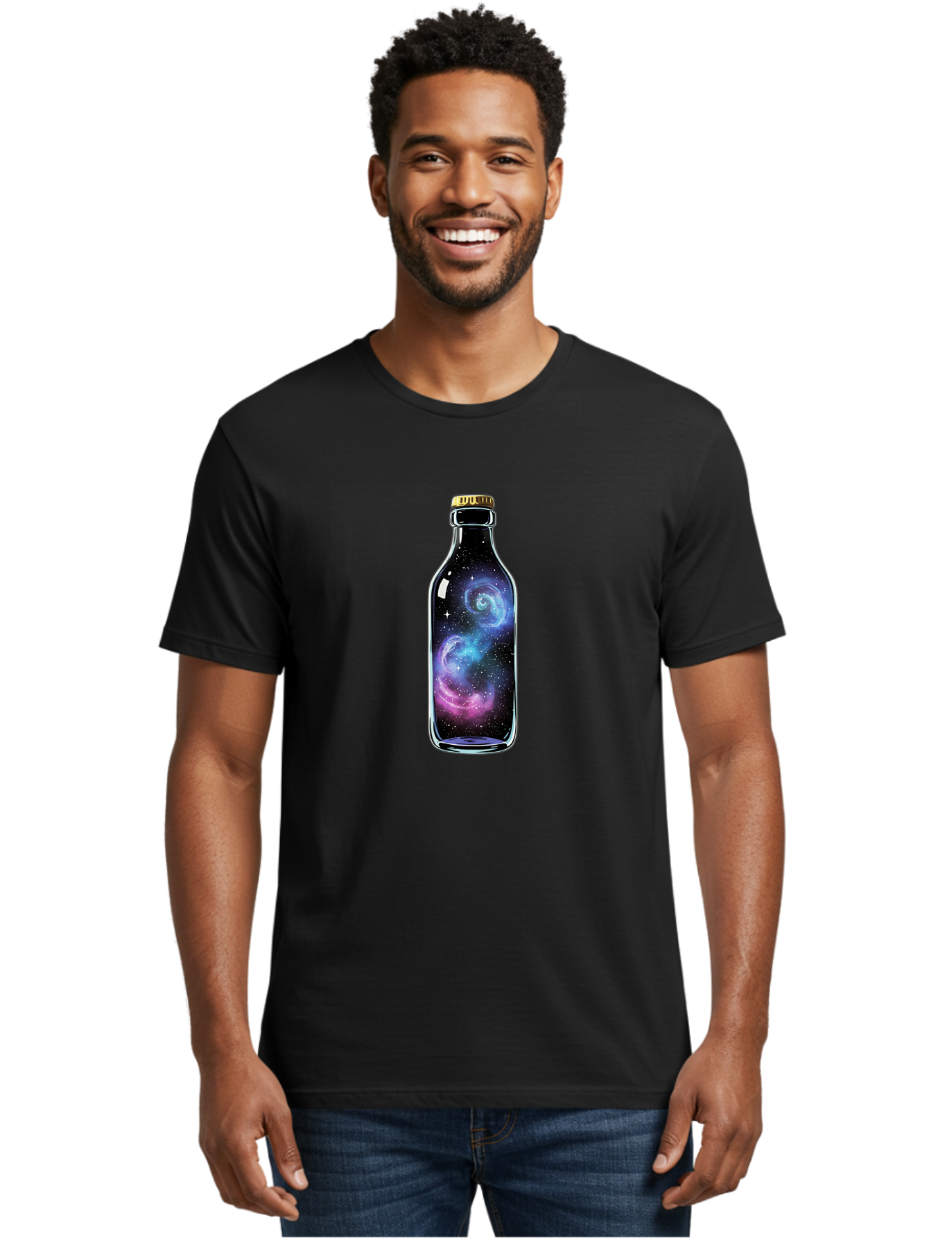 Galaxy-In-A-Bottle-28 Men'S Graphic Tee, 100% Cotton, Comfortable Casual Summer Wear, Machine Washable, Vintage Camera, Old Camera, Antique Camera, Black Camera, Classic Photography, Photography Equipment, Nostalgic Device, Film Camera, Bai983