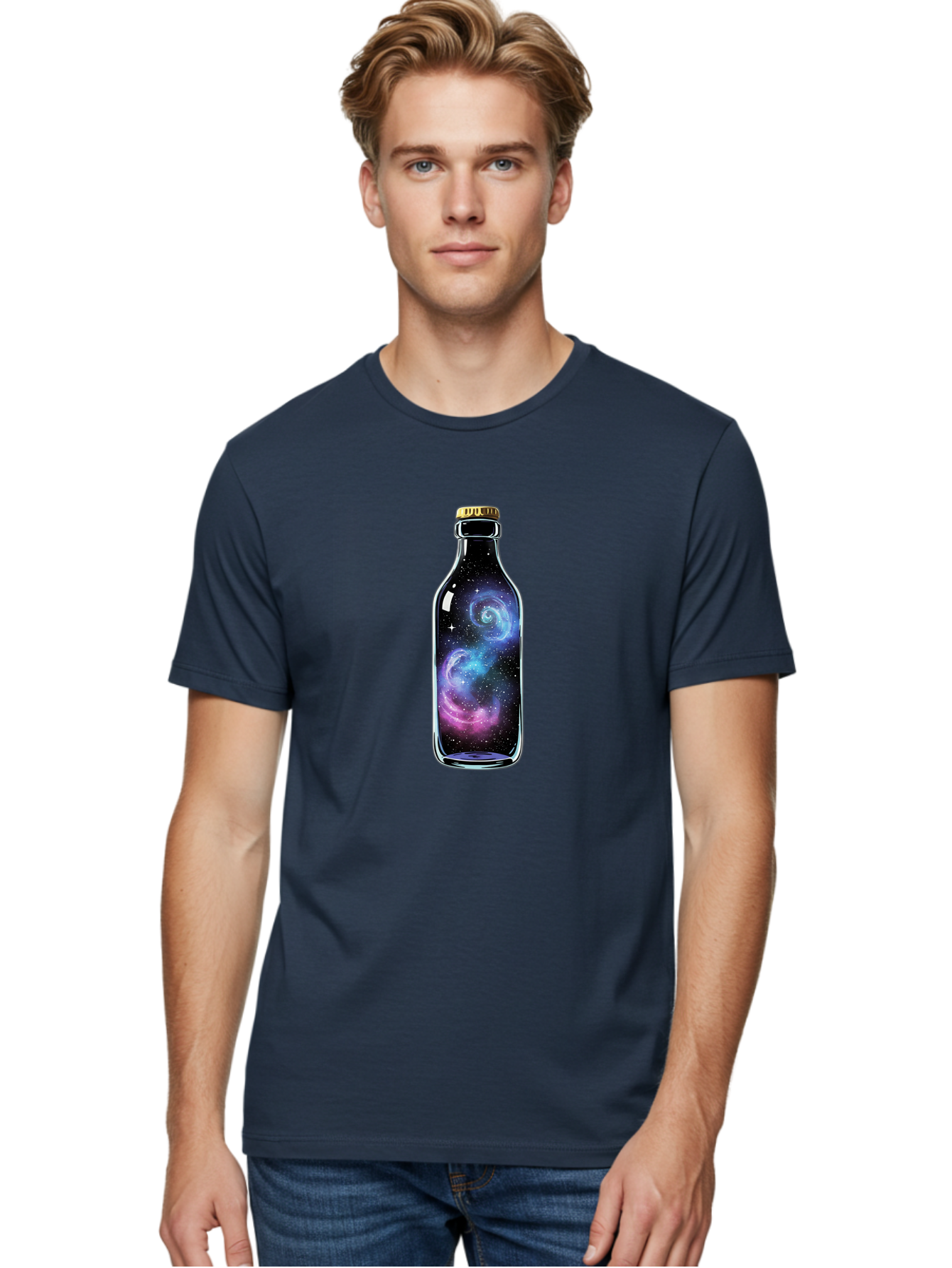 Galaxy-In-A-Bottle-28 Men'S Graphic Tee, 100% Cotton, Comfortable Casual Summer Wear, Machine Washable, Vintage Camera, Old Camera, Antique Camera, Black Camera, Classic Photography, Photography Equipment, Nostalgic Device, Film Camera, Bai983