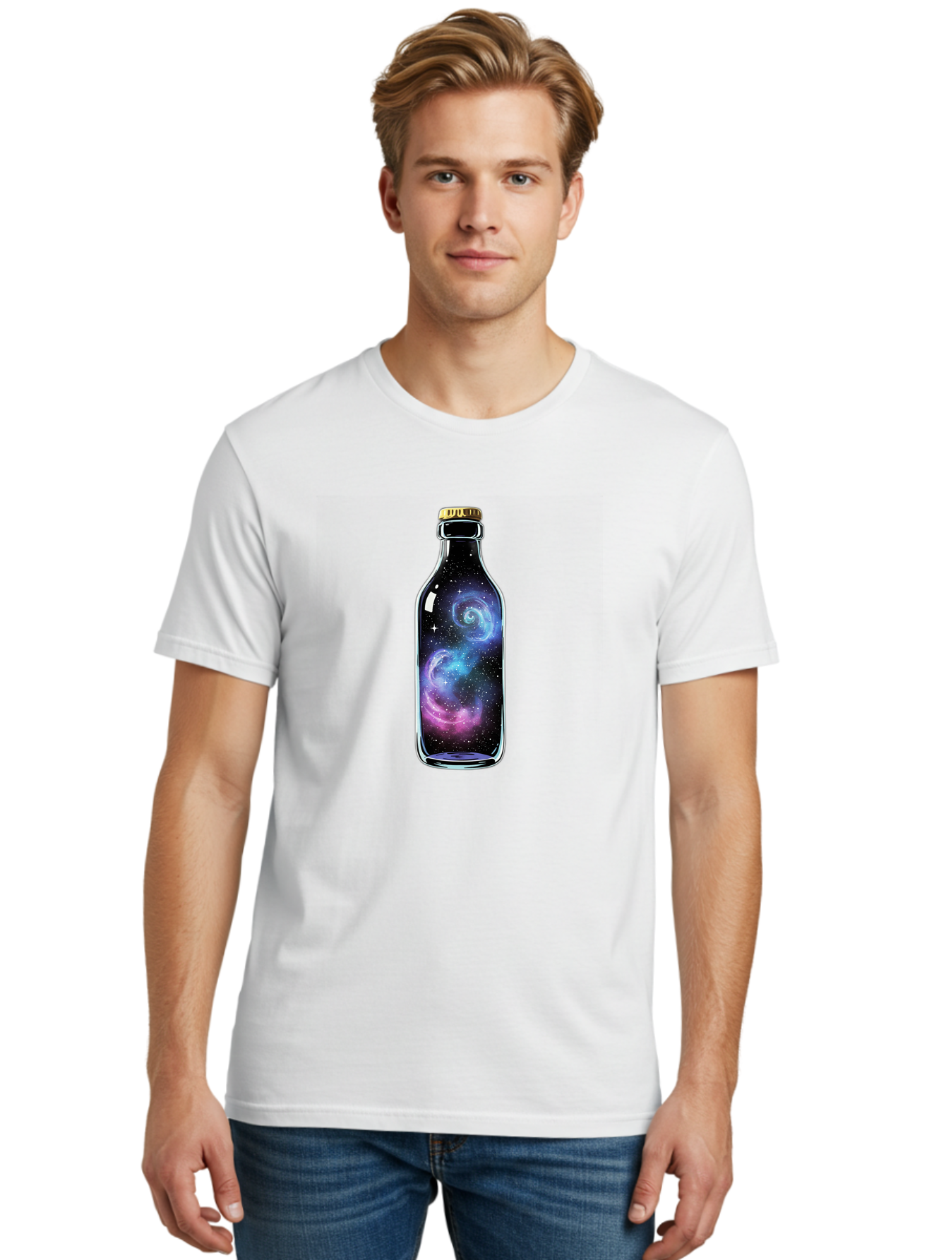 Galaxy-In-A-Bottle-28 Men'S Graphic Tee, 100% Cotton, Comfortable Casual Summer Wear, Machine Washable, Vintage Camera, Old Camera, Antique Camera, Black Camera, Classic Photography, Photography Equipment, Nostalgic Device, Film Camera, Bai983