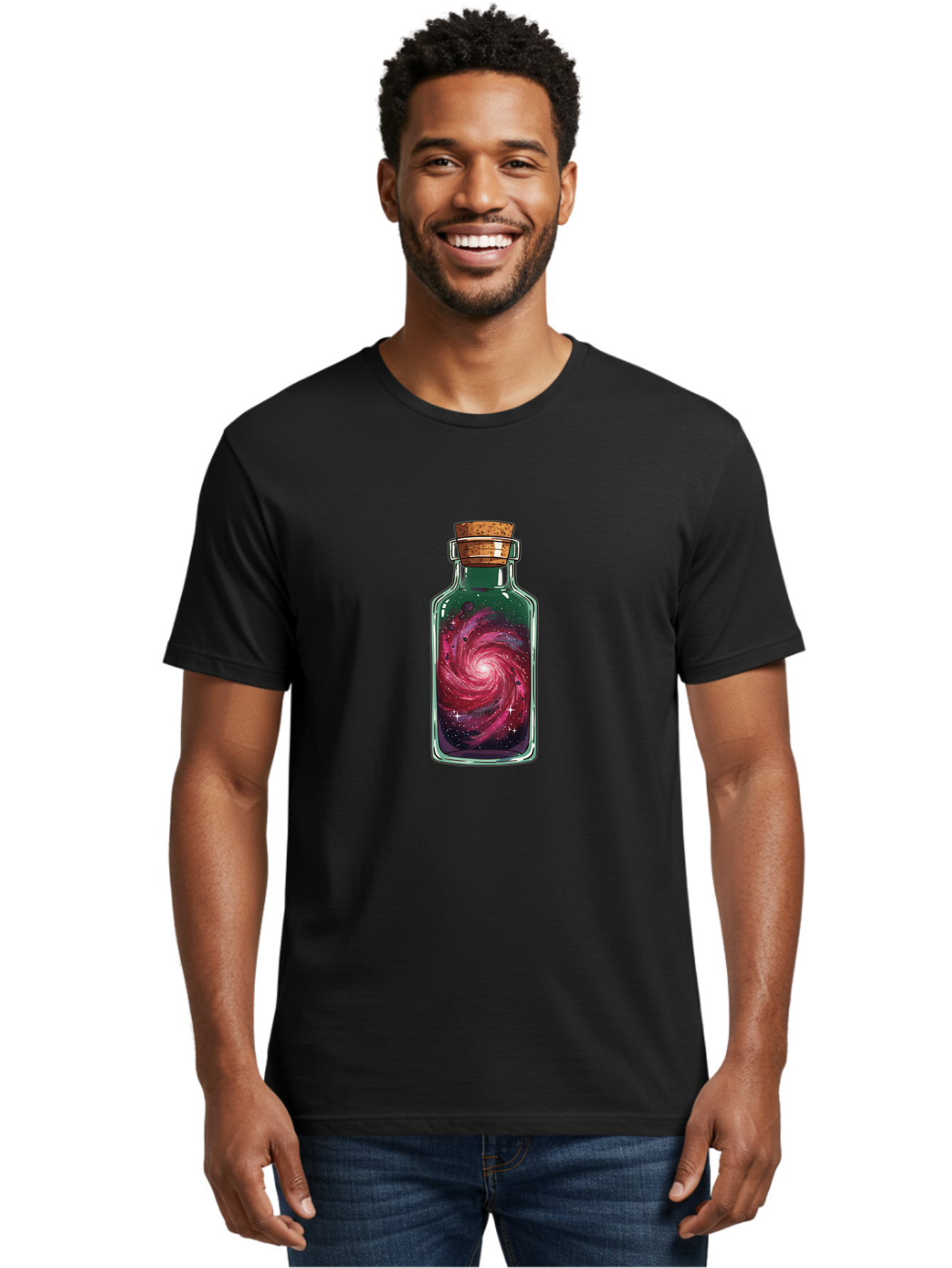 Galaxy-In-A-Bottle-32 Men'S Graphic Tee, 100% Cotton, Comfortable Casual Summer Wear, Machine Washable, Vintage Camera, Old Camera, Antique Camera, Black Camera, Classic Photography, Photography Equipment, Nostalgic Device, Film Camera, Bai988