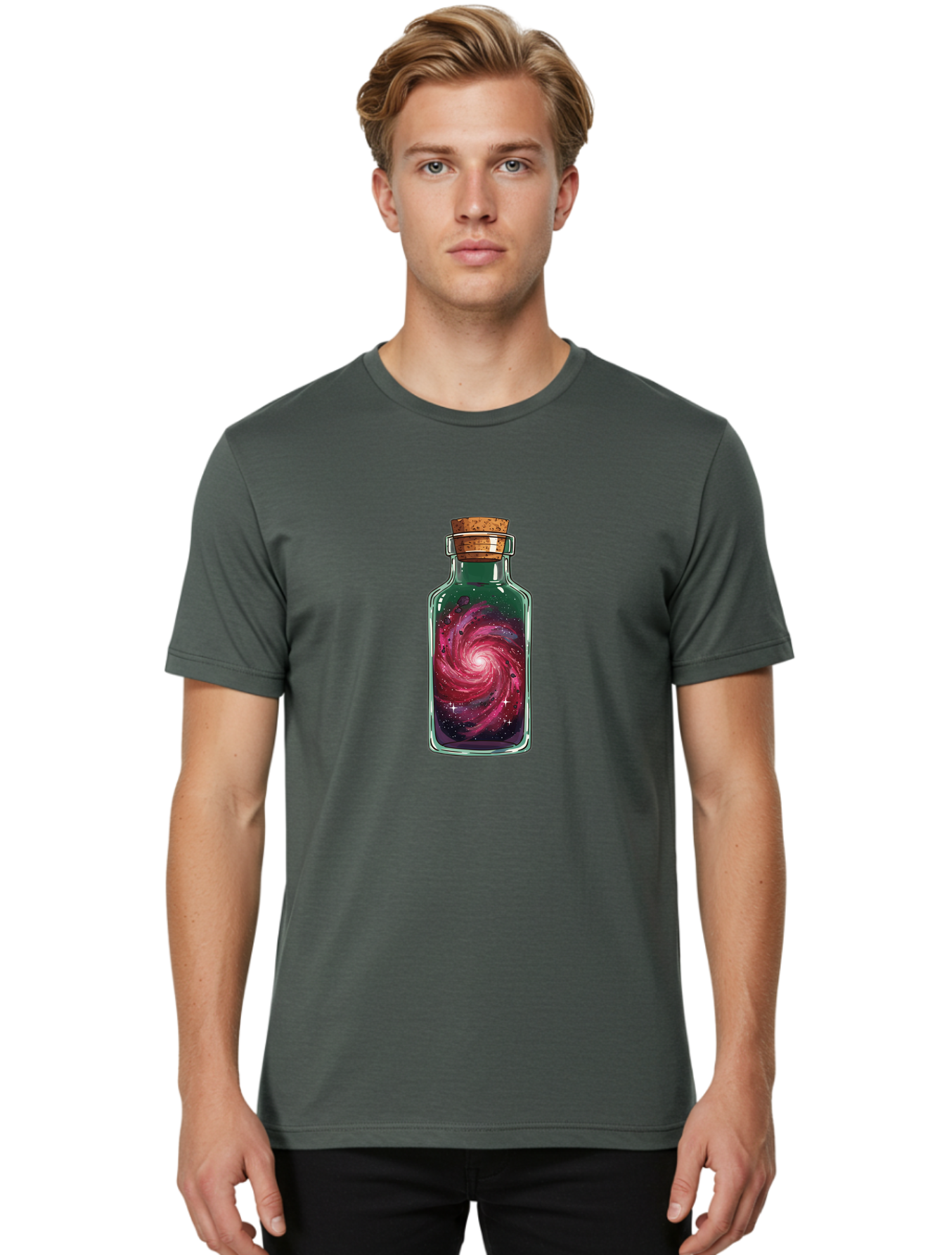 Galaxy-In-A-Bottle-32 Men'S Graphic Tee, 100% Cotton, Comfortable Casual Summer Wear, Machine Washable, Vintage Camera, Old Camera, Antique Camera, Black Camera, Classic Photography, Photography Equipment, Nostalgic Device, Film Camera, Bai988