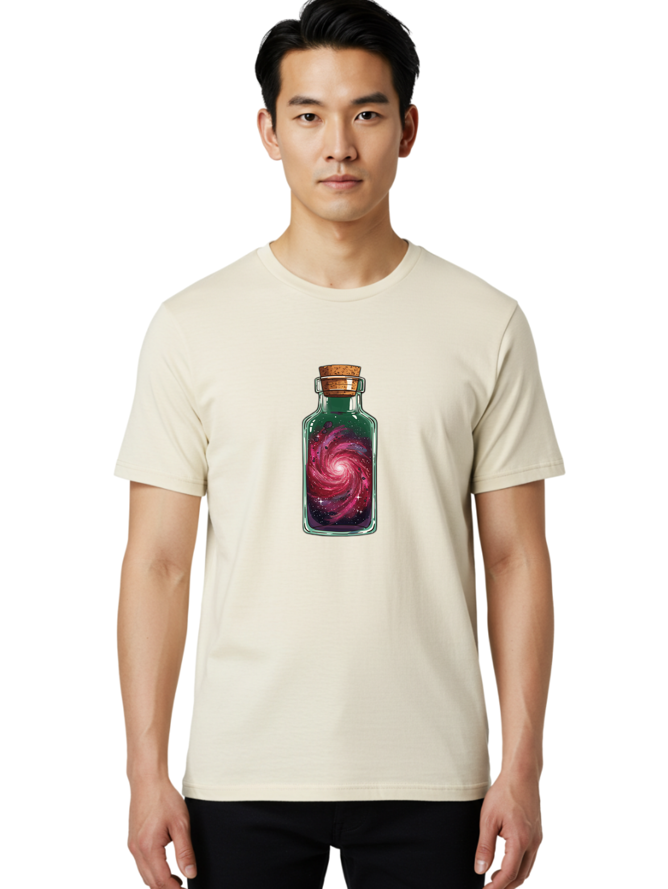 Galaxy-In-A-Bottle-32 Men'S Graphic Tee, 100% Cotton, Comfortable Casual Summer Wear, Machine Washable, Vintage Camera, Old Camera, Antique Camera, Black Camera, Classic Photography, Photography Equipment, Nostalgic Device, Film Camera, Bai988