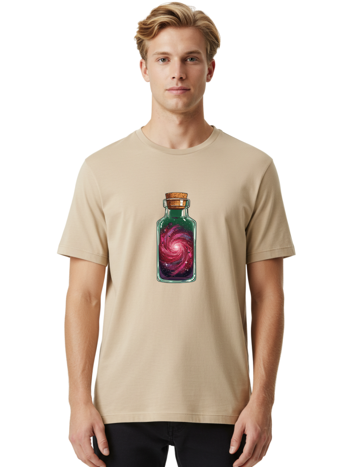 Galaxy-In-A-Bottle-32 Men'S Graphic Tee, 100% Cotton, Comfortable Casual Summer Wear, Machine Washable, Vintage Camera, Old Camera, Antique Camera, Black Camera, Classic Photography, Photography Equipment, Nostalgic Device, Film Camera, Bai988