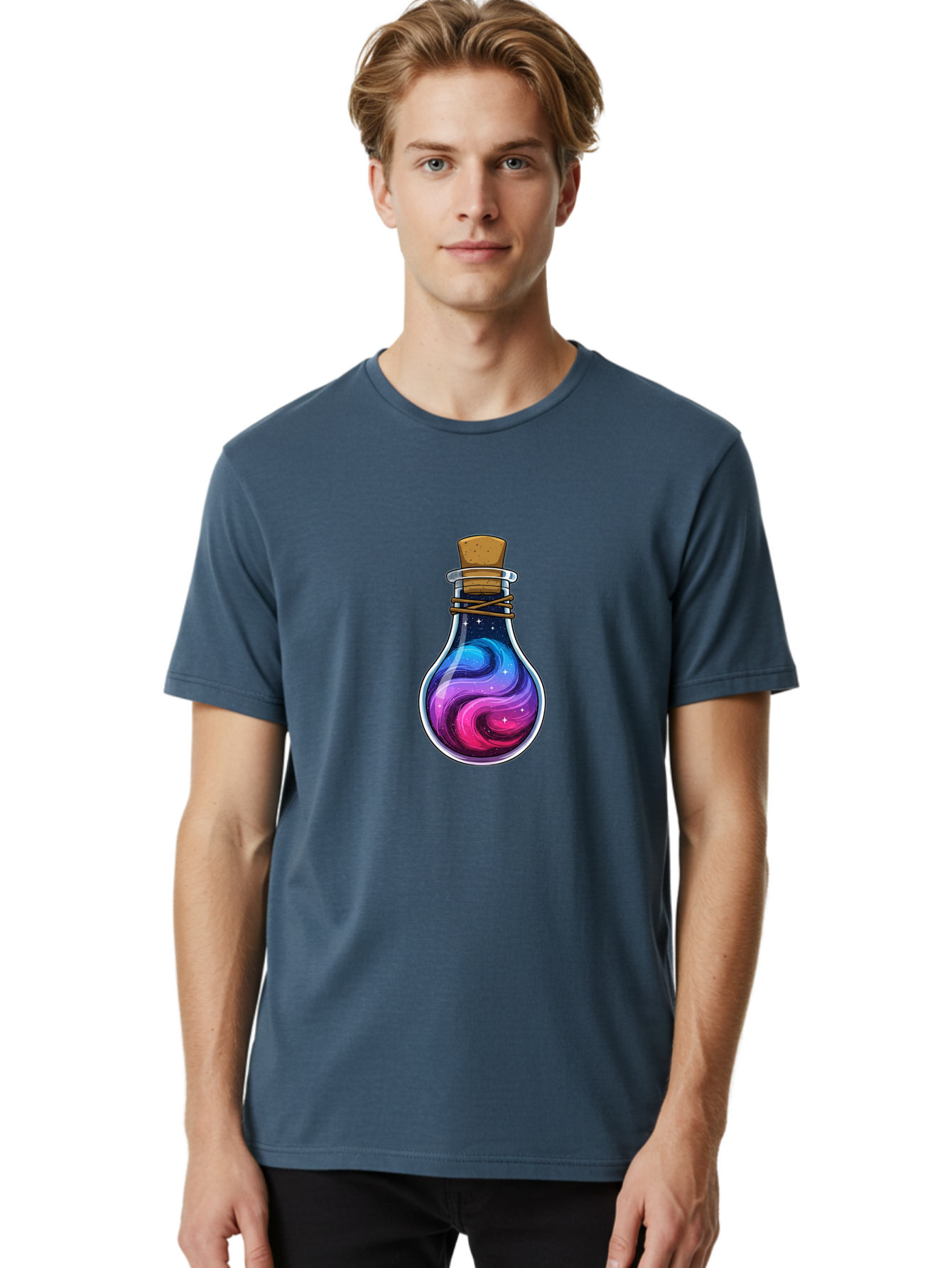 Galaxy-In-A-Bottle-35 Men'S Graphic Tee, 100% Cotton, Comfortable Casual Summer Wear, Machine Washable, Vintage Camera, Old Camera, Antique Camera, Black Camera, Classic Photography, Photography Equipment, Nostalgic Device, Film Camera, Bai991
