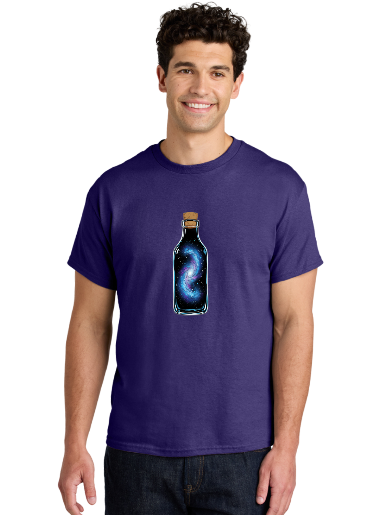 Galaxy-In-A-Bottle-36 Men'S Graphic Tee, 100% Cotton, Comfortable Casual Summer Wear, Machine Washable, Vintage Camera, Old Camera, Antique Camera, Black Camera, Classic Photography, Photography Equipment, Nostalgic Device, Film Camera, Bai992
