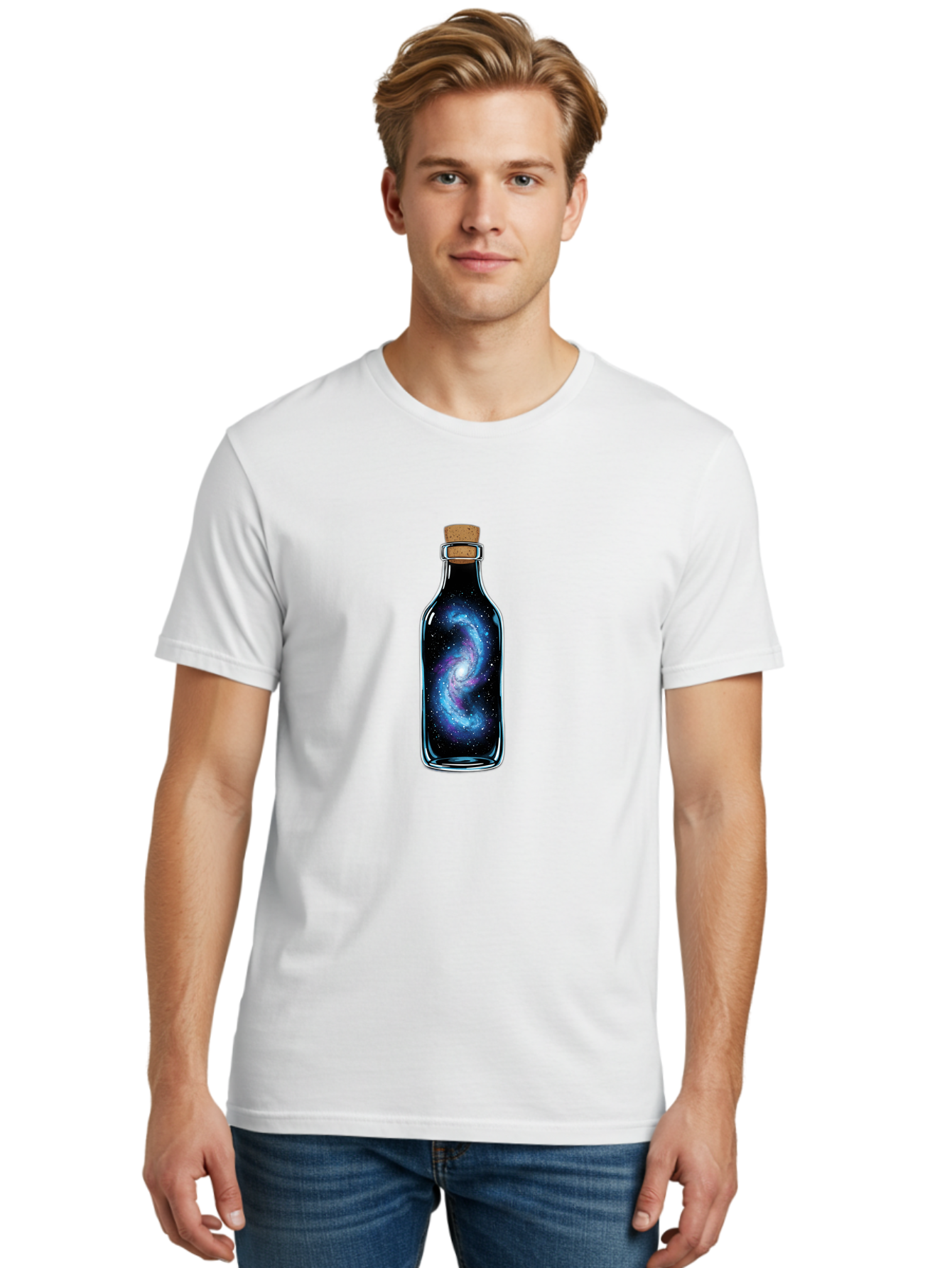 Galaxy-In-A-Bottle-36 Men'S Graphic Tee, 100% Cotton, Comfortable Casual Summer Wear, Machine Washable, Vintage Camera, Old Camera, Antique Camera, Black Camera, Classic Photography, Photography Equipment, Nostalgic Device, Film Camera, Bai992