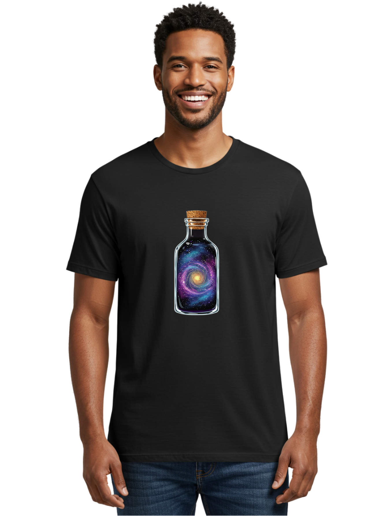 Galaxy-In-A-Bottle-37 Men'S Graphic Tee, 100% Cotton, Comfortable Casual Summer Wear, Machine Washable, Vintage Camera, Old Camera, Antique Camera, Black Camera, Classic Photography, Photography Equipment, Nostalgic Device, Film Camera, Bai993