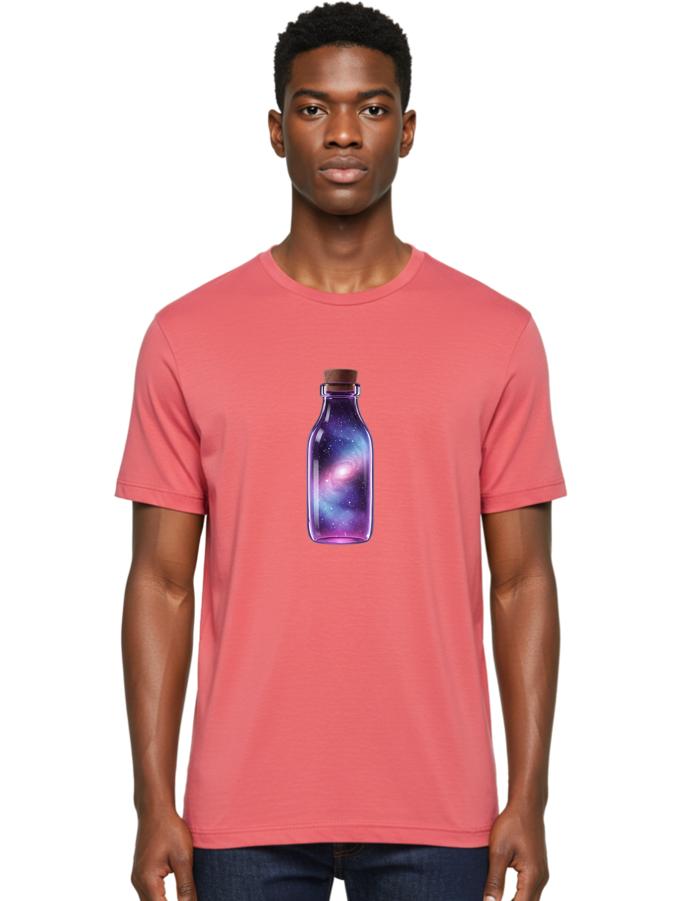 Galaxy-In-A-Bottle-4 Men'S Graphic Tee, 100% Cotton, Comfortable Casual Summer Wear, Machine Washable, Vintage Camera, Old Camera, Antique Camera, Black Camera, Classic Photography, Photography Equipment, Nostalgic Device, Film Camera, Bai996