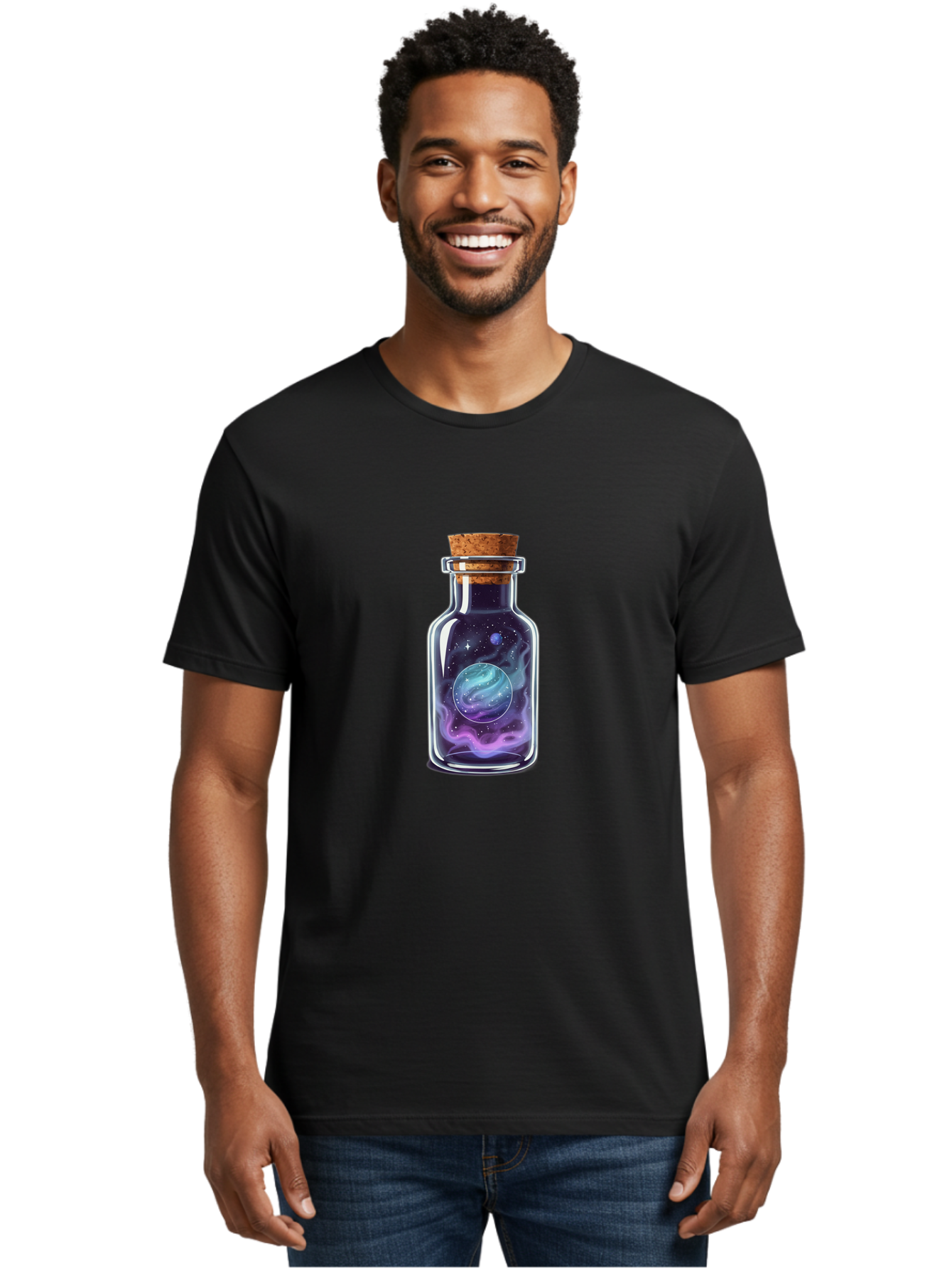 Galaxy-In-A-Bottle-40 Men'S Graphic Tee, 100% Cotton, Comfortable Casual Summer Wear, Machine Washable, Vintage Camera, Old Camera, Antique Camera, Black Camera, Classic Photography, Photography Equipment, Nostalgic Device, Film Camera, Bai997