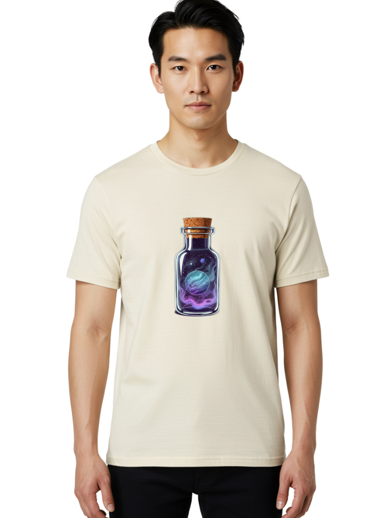 Galaxy-In-A-Bottle-40 Men'S Graphic Tee, 100% Cotton, Comfortable Casual Summer Wear, Machine Washable, Vintage Camera, Old Camera, Antique Camera, Black Camera, Classic Photography, Photography Equipment, Nostalgic Device, Film Camera, Bai997