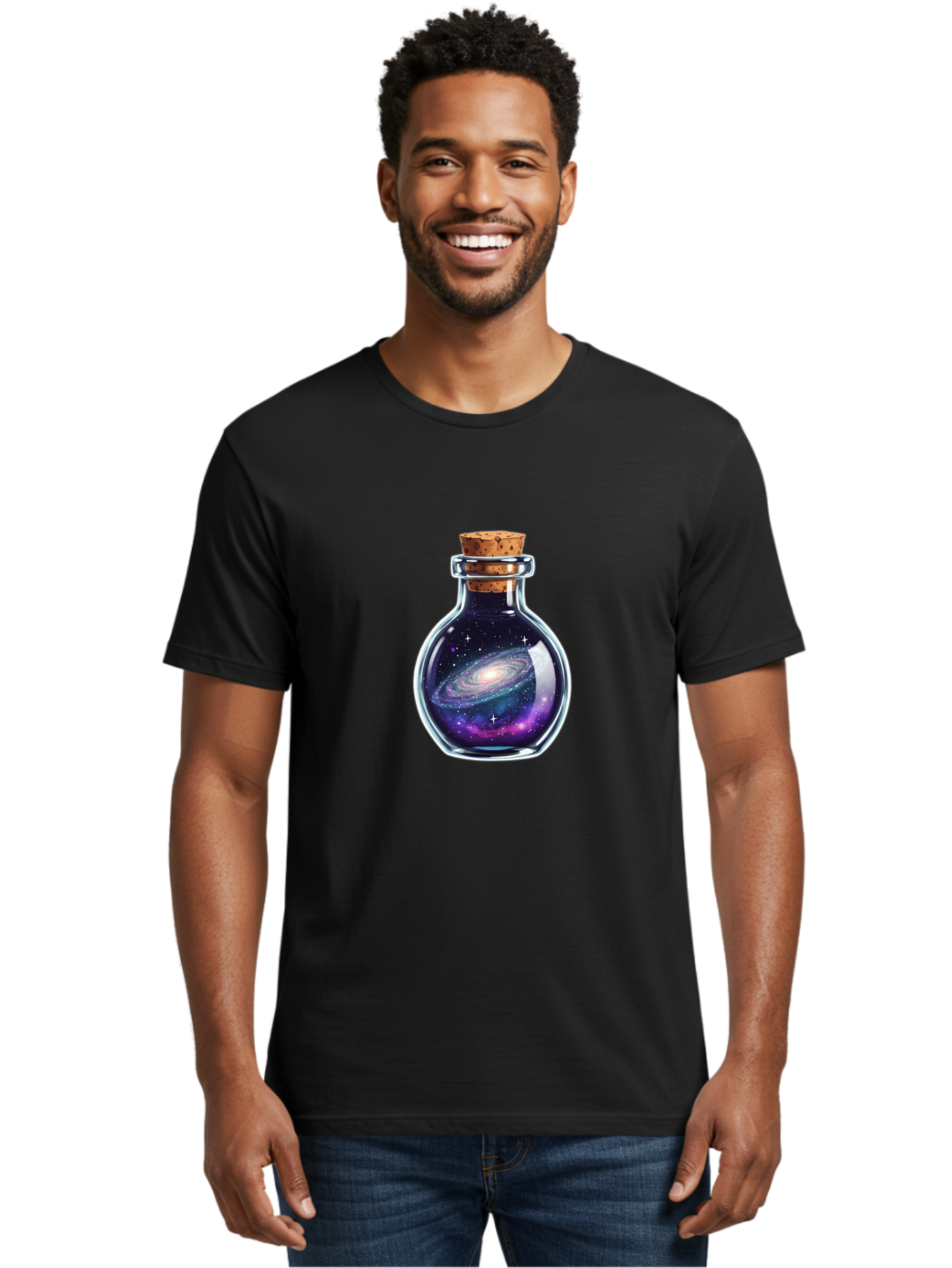 Galaxy-In-A-Bottle-42 Men'S Graphic Tee, 100% Cotton, Comfortable Casual Summer Wear, Machine Washable, Vintage Camera, Old Camera, Antique Camera, Black Camera, Classic Photography, Photography Equipment, Nostalgic Device, Film Camera, Bai999