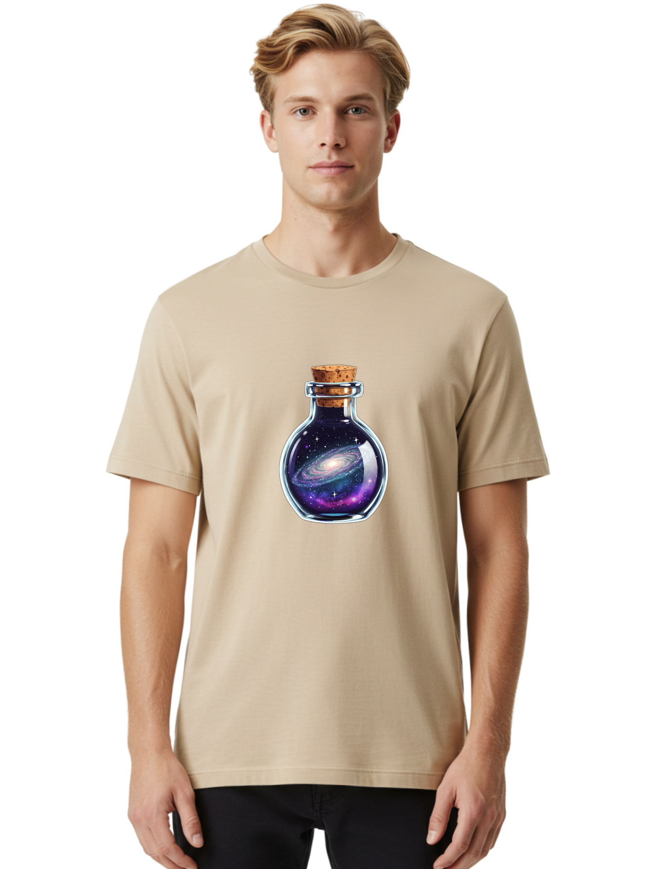 Galaxy-In-A-Bottle-42 Men'S Graphic Tee, 100% Cotton, Comfortable Casual Summer Wear, Machine Washable, Vintage Camera, Old Camera, Antique Camera, Black Camera, Classic Photography, Photography Equipment, Nostalgic Device, Film Camera, Bai999