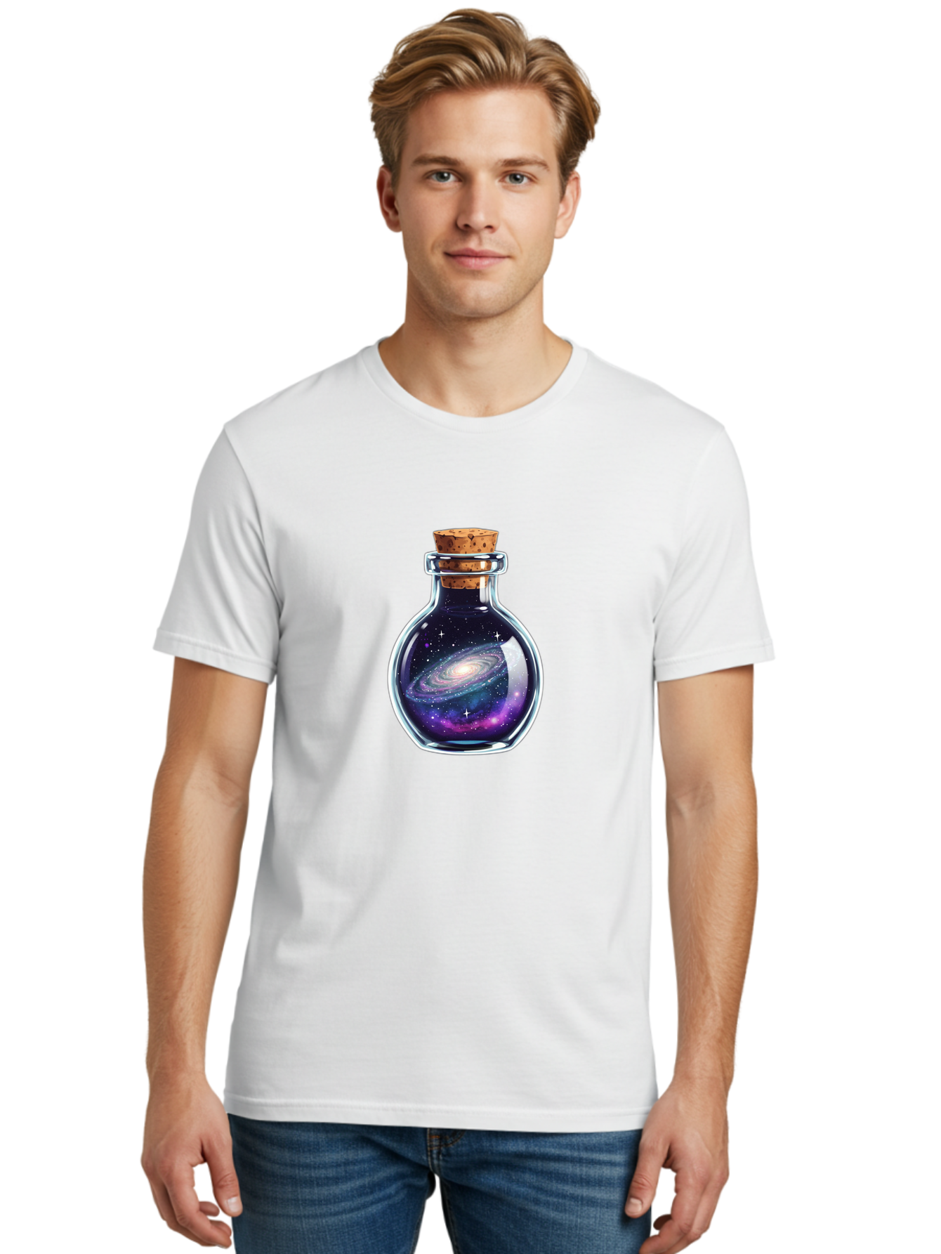 Galaxy-In-A-Bottle-42 Men'S Graphic Tee, 100% Cotton, Comfortable Casual Summer Wear, Machine Washable, Vintage Camera, Old Camera, Antique Camera, Black Camera, Classic Photography, Photography Equipment, Nostalgic Device, Film Camera, Bai999