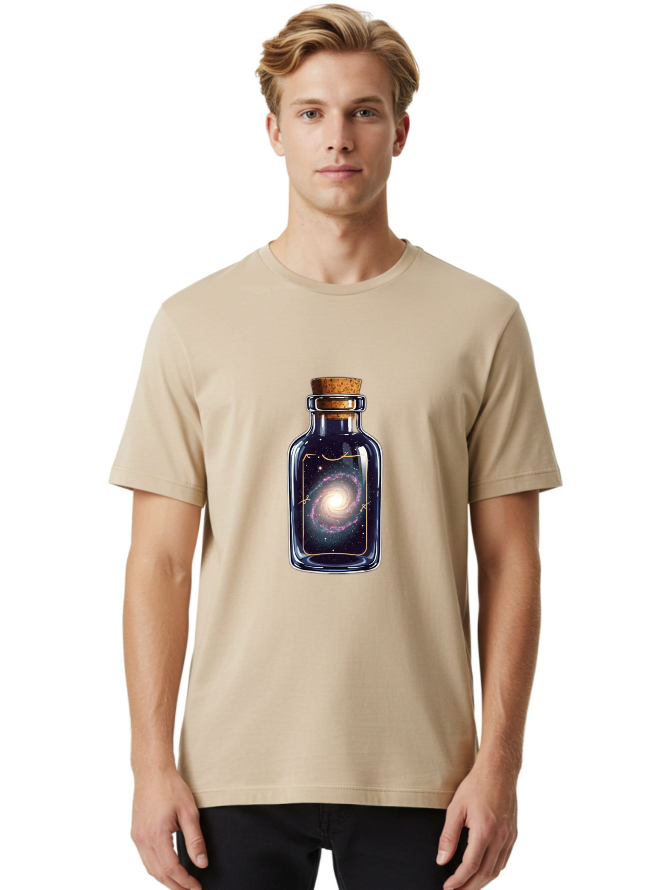 Galaxy-In-A-Bottle-44 Men'S Graphic Tee, 100% Cotton, Comfortable Casual Summer Wear, Machine Washable, Vintage Camera, Old Camera, Antique Camera, Black Camera, Classic Photography, Photography Equipment, Nostalgic Device, Film Camera, Baj001