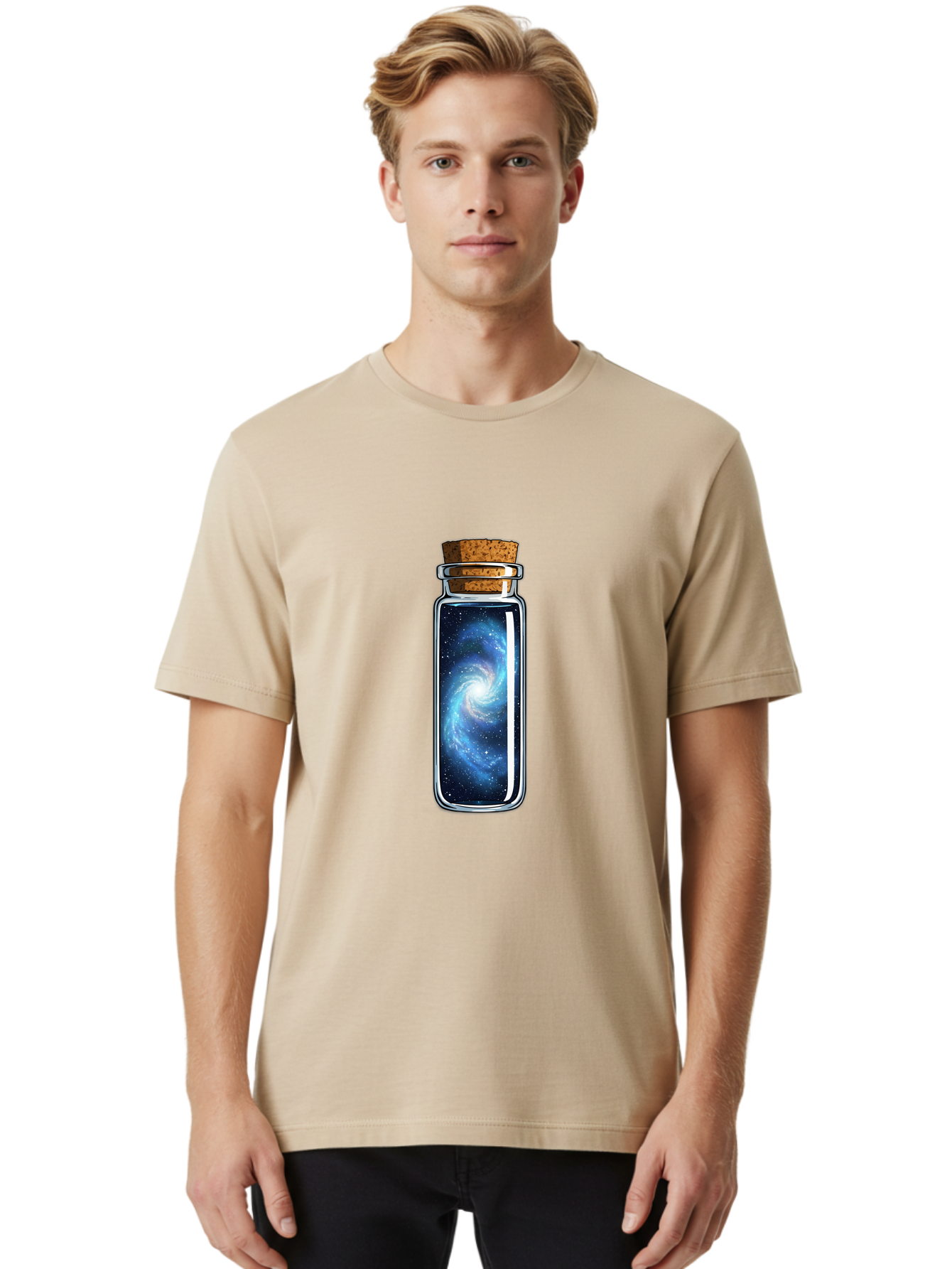 Galaxy-In-A-Bottle-48 Men'S Graphic Tee, 100% Cotton, Comfortable Casual Summer Wear, Machine Washable, Vintage Camera, Old Camera, Antique Camera, Black Camera, Classic Photography, Photography Equipment, Nostalgic Device, Film Camera, Baj005