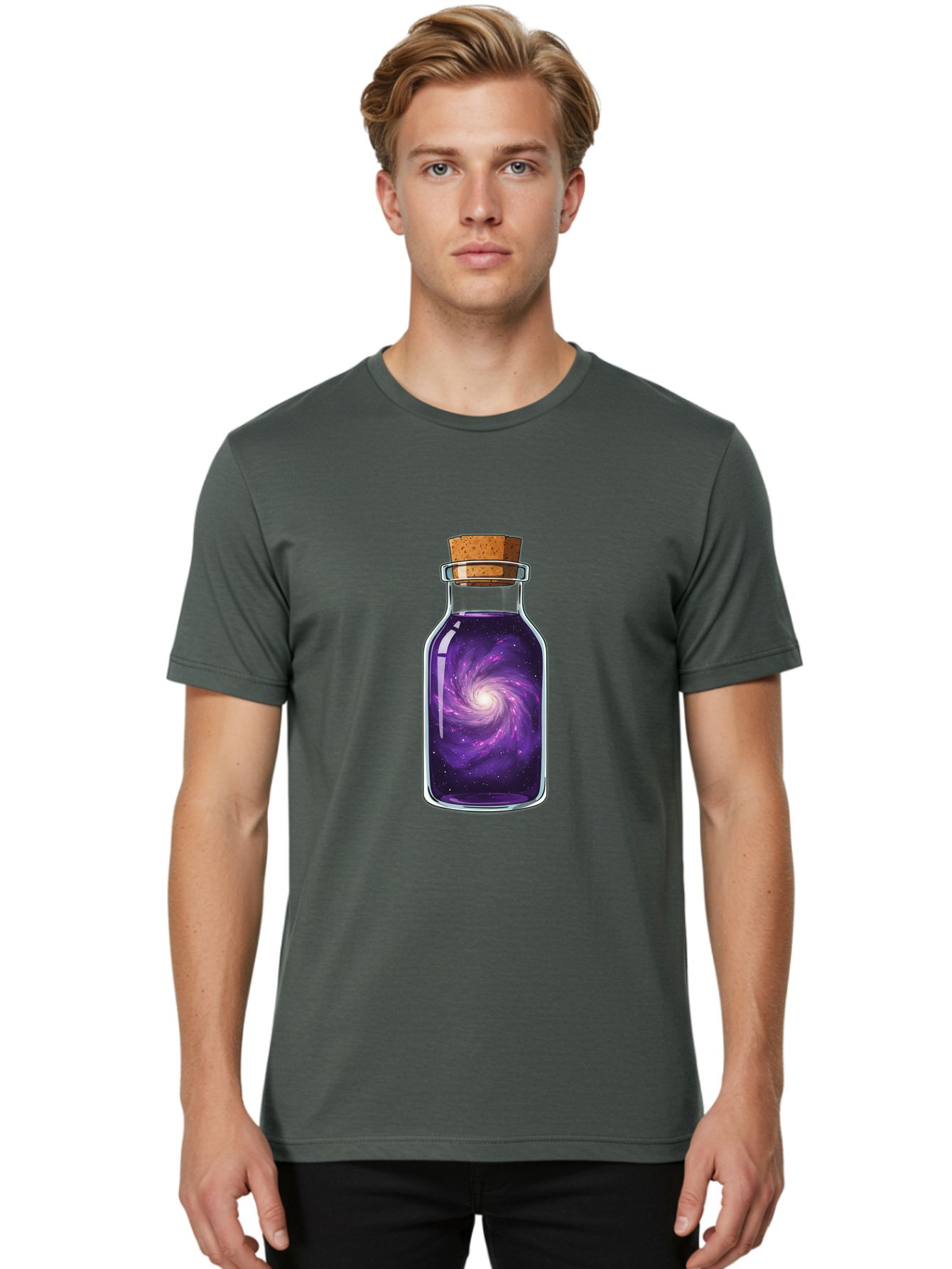 Galaxy-In-A-Bottle-49 Men'S Graphic Tee, 100% Cotton, Comfortable Casual Summer Wear, Machine Washable, Vintage Camera, Old Camera, Antique Camera, Black Camera, Classic Photography, Photography Equipment, Nostalgic Device, Film Camera, Baj006