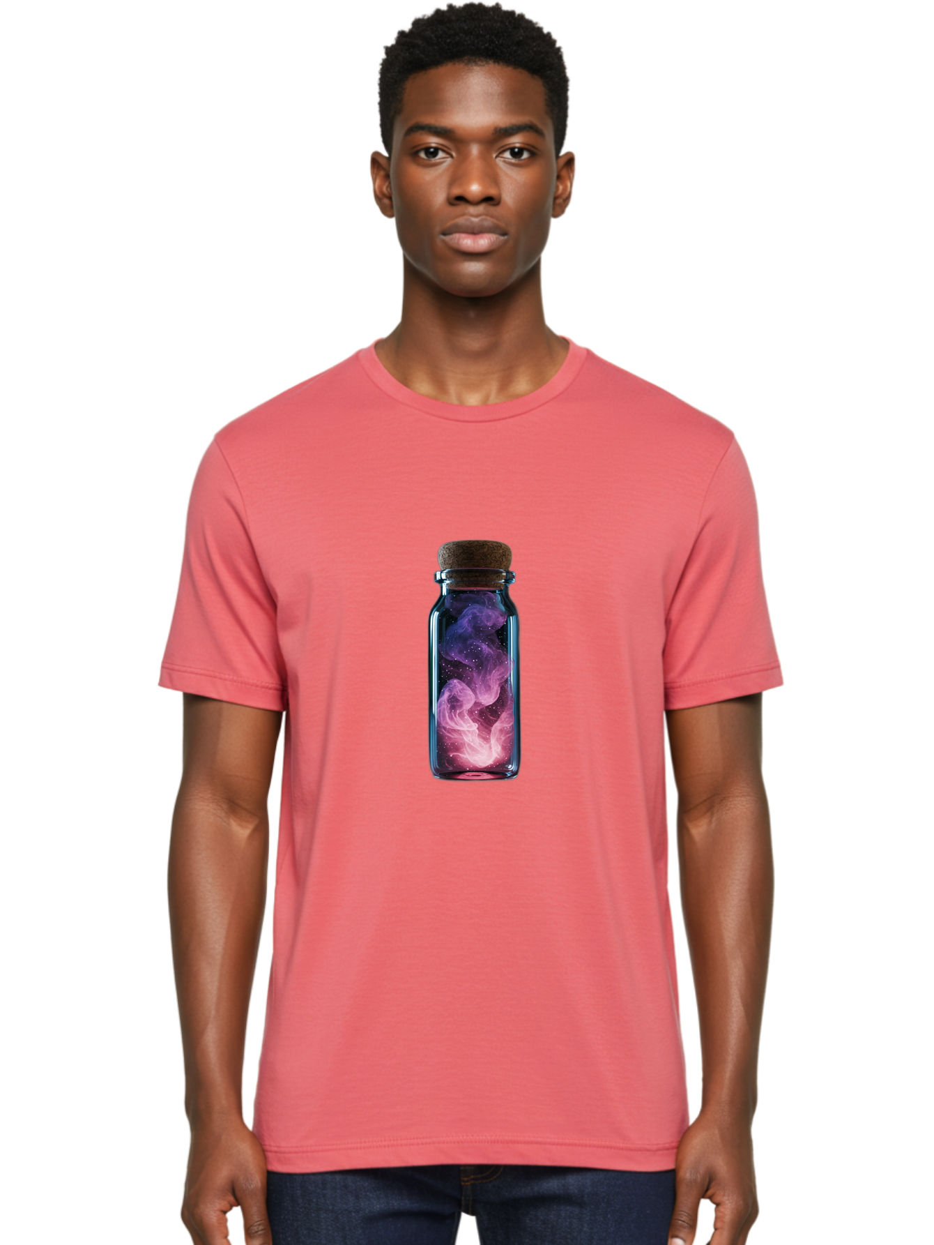 Galaxy-In-A-Bottle-6 Men'S Graphic Tee, 100% Cotton, Comfortable Casual Summer Wear, Machine Washable, Vintage Camera, Old Camera, Antique Camera, Black Camera, Classic Photography, Photography Equipment, Nostalgic Device, Film Camera, Baj009