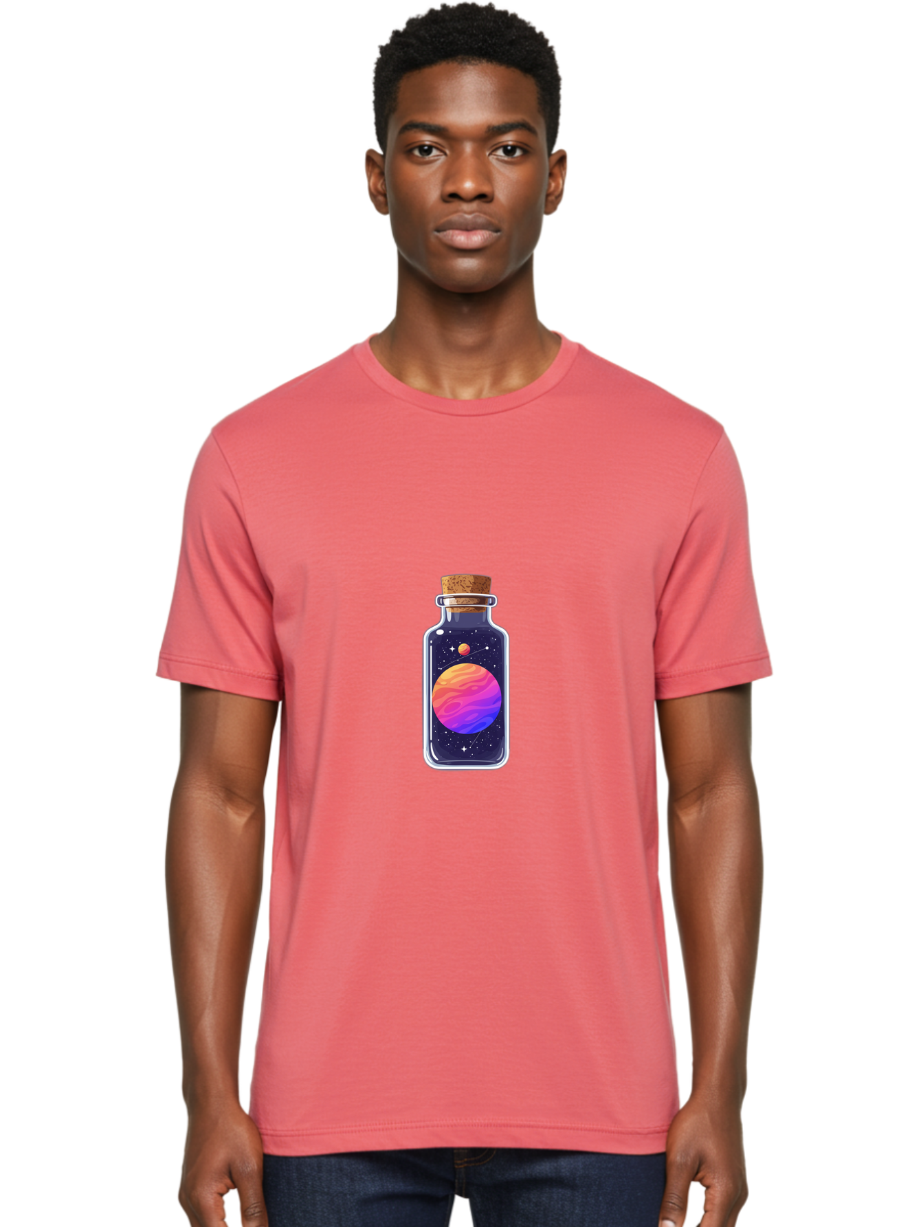 Galaxy-In-A-Bottle-8 Men'S Graphic Tee, 100% Cotton, Comfortable Casual Summer Wear, Machine Washable, Vintage Camera, Old Camera, Antique Camera, Black Camera, Classic Photography, Photography Equipment, Nostalgic Device, Film Camera, Baj011