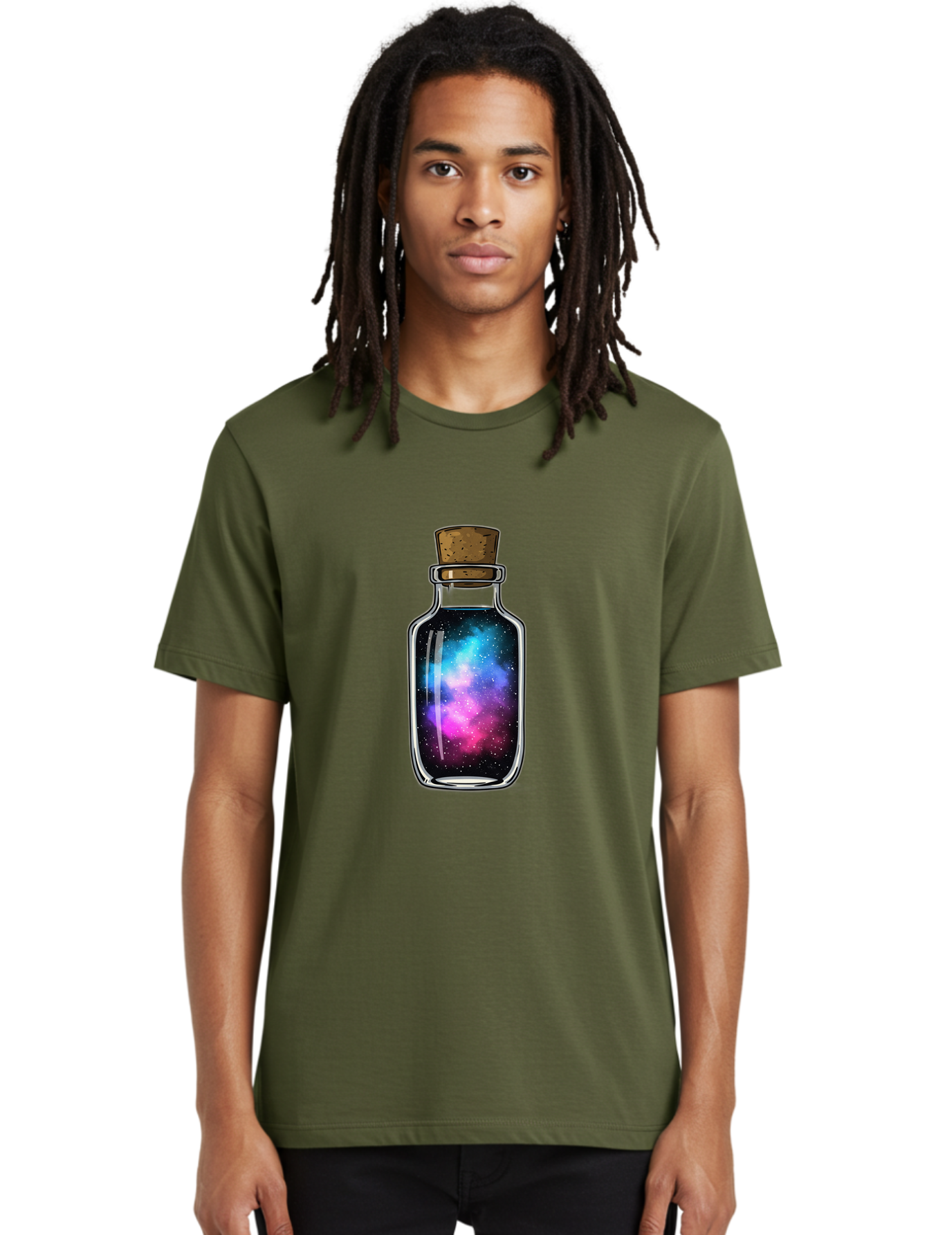 Galaxy-In-A-Bottle-9 Men'S Graphic Tee, 100% Cotton, Comfortable Casual Summer Wear, Machine Washable, Vintage Camera, Old Camera, Antique Camera, Black Camera, Classic Photography, Photography Equipment, Nostalgic Device, Film Camera, Baj012
