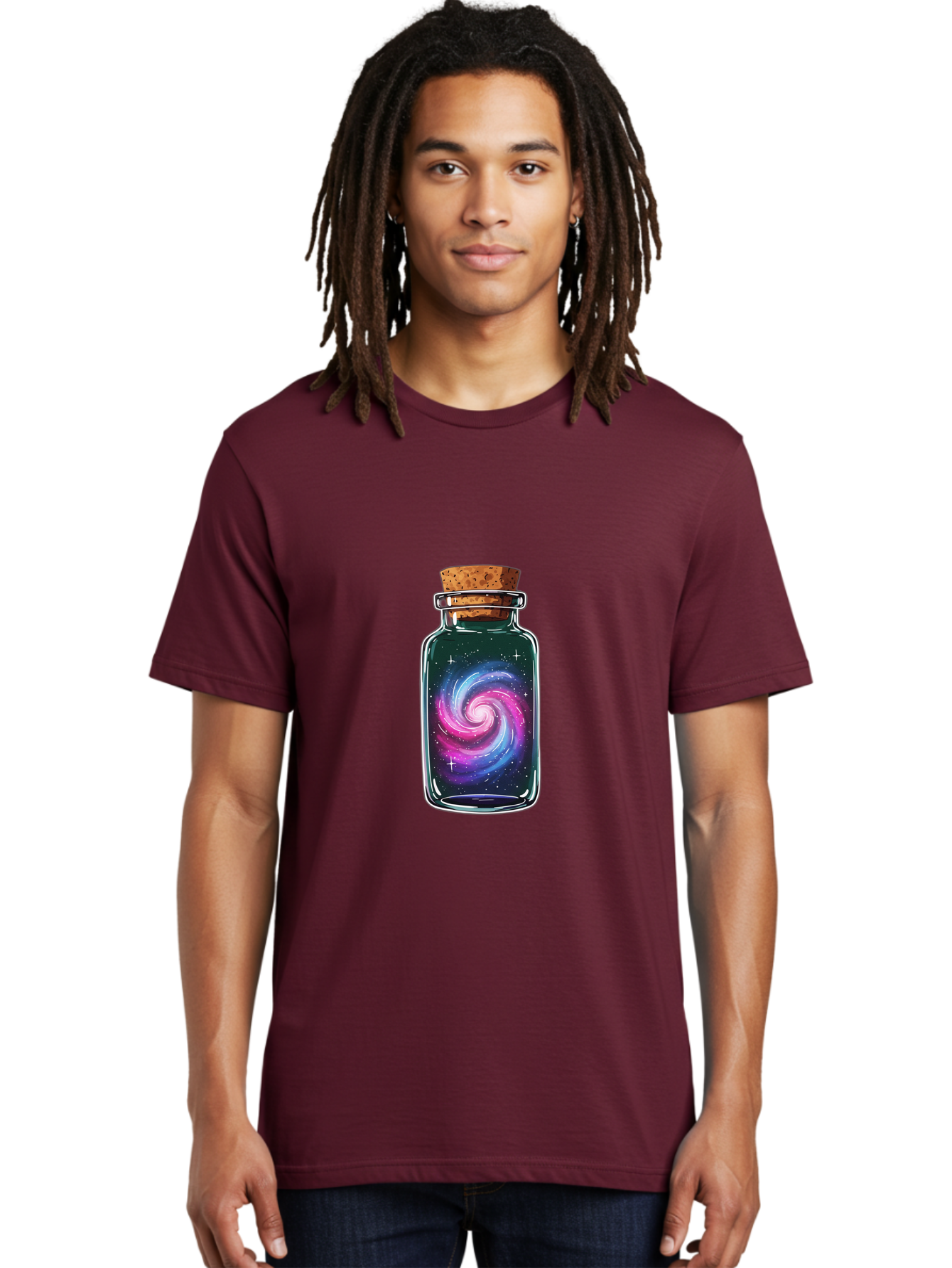 Galaxy-In-A-Jar-2 Men'S Graphic Tee, 100% Cotton, Comfortable Casual Summer Wear, Machine Washable, Vintage Camera, Old Camera, Antique Camera, Black Camera, Classic Photography, Photography Equipment, Nostalgic Device, Film Camera, Camera Art Baj015