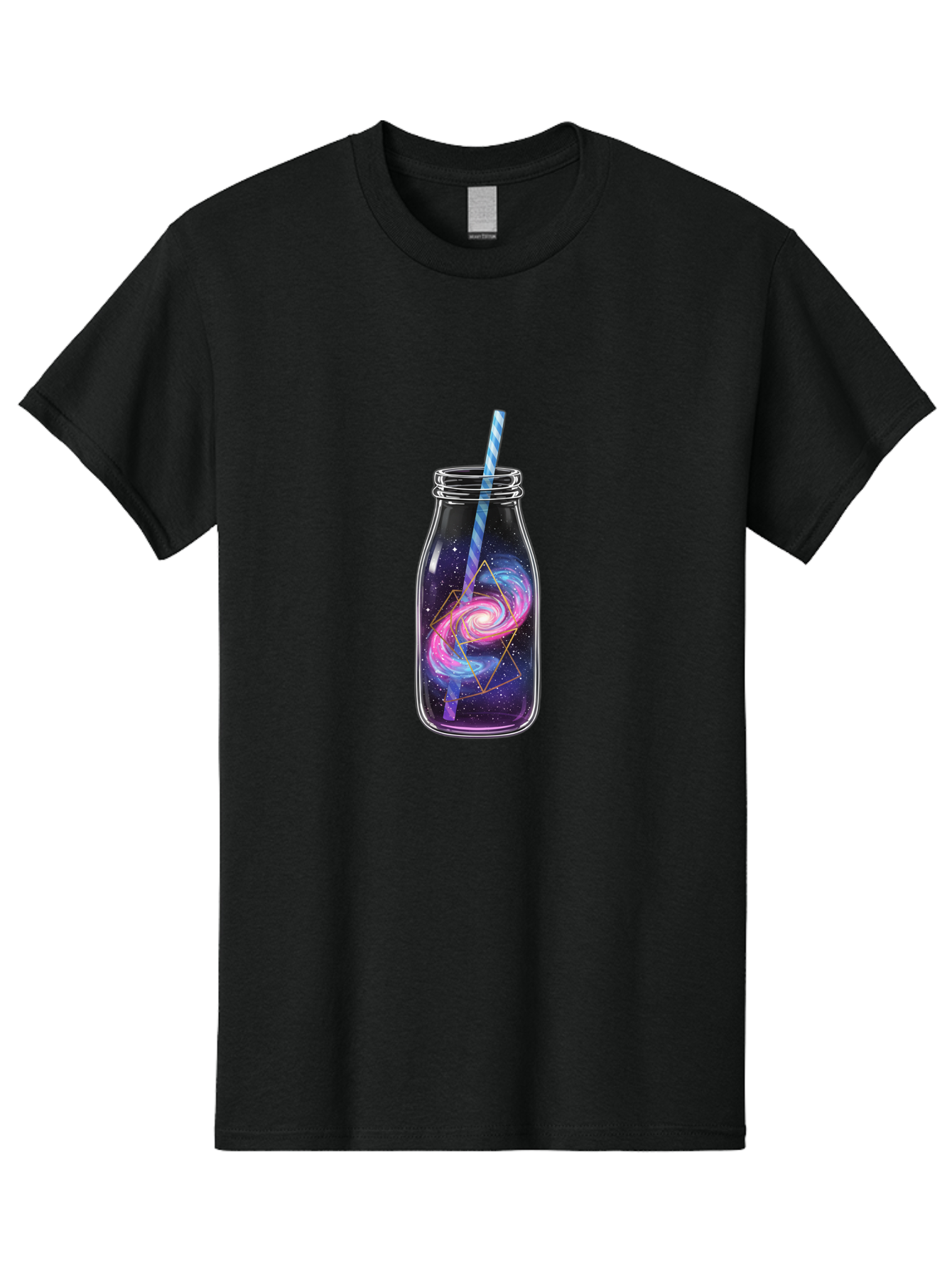 Galaxy-In-A-Jar-3 Men'S Graphic Tee, 100% Cotton, Comfortable Casual Summer Wear, Machine Washable, Vintage Camera, Old Camera, Antique Camera, Black Camera, Classic Photography, Photography Equipment, Nostalgic Device, Film Camera, Camera Art Baj016
