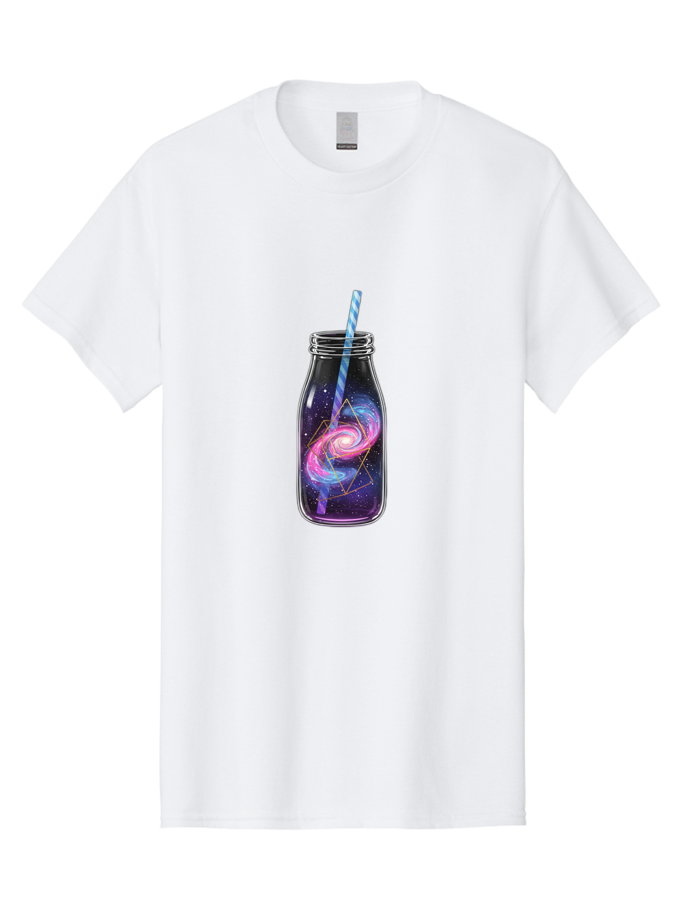 Galaxy-In-A-Jar-3 Men'S Graphic Tee, 100% Cotton, Comfortable Casual Summer Wear, Machine Washable, Vintage Camera, Old Camera, Antique Camera, Black Camera, Classic Photography, Photography Equipment, Nostalgic Device, Film Camera, Camera Art Baj016