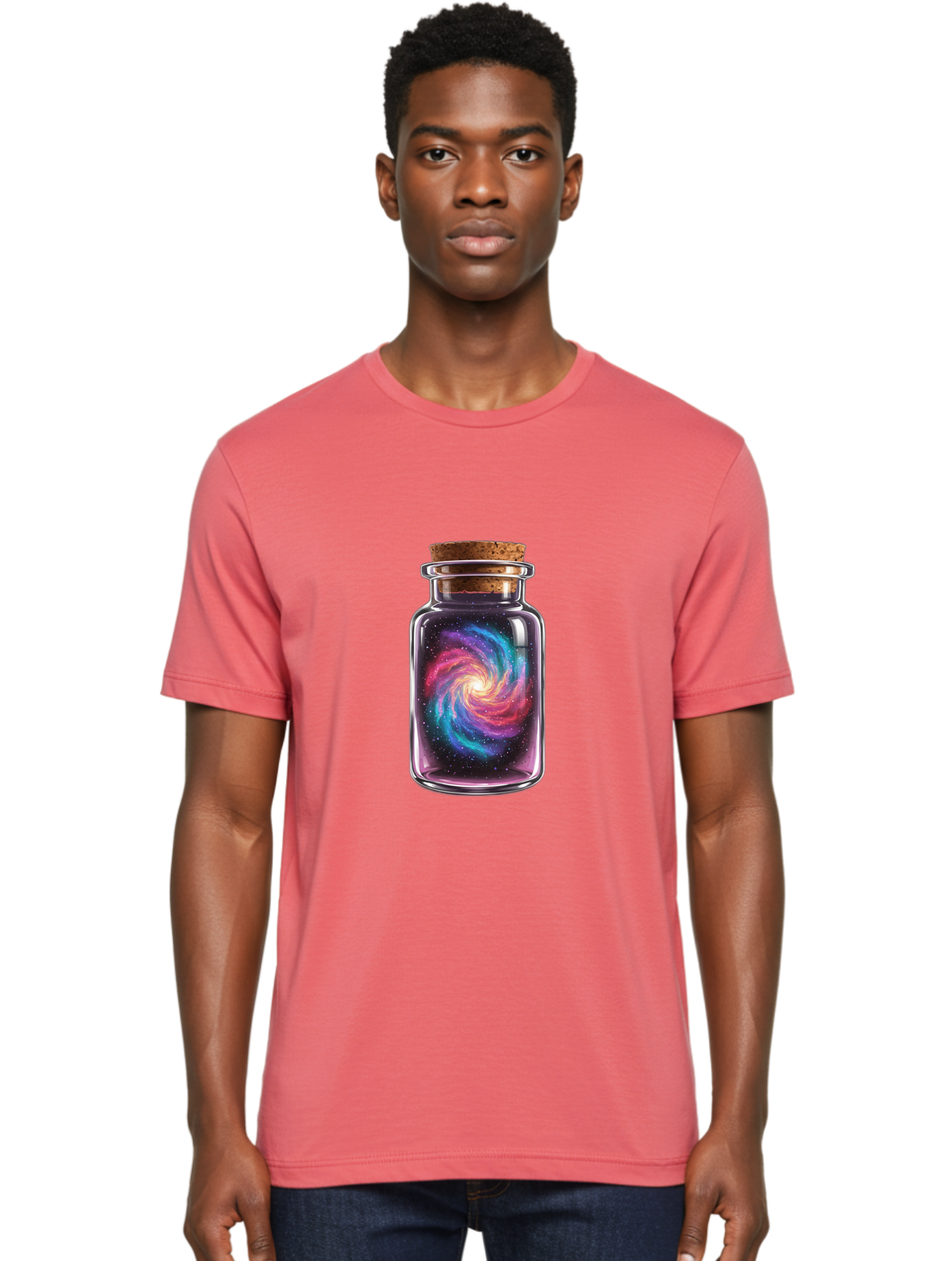 Galaxy-In-A-Jar-4 Men'S Graphic Tee, 100% Cotton, Comfortable Casual Summer Wear, Machine Washable, Vintage Camera, Old Camera, Antique Camera, Black Camera, Classic Photography, Photography Equipment, Nostalgic Device, Film Camera, Camera Art Baj017