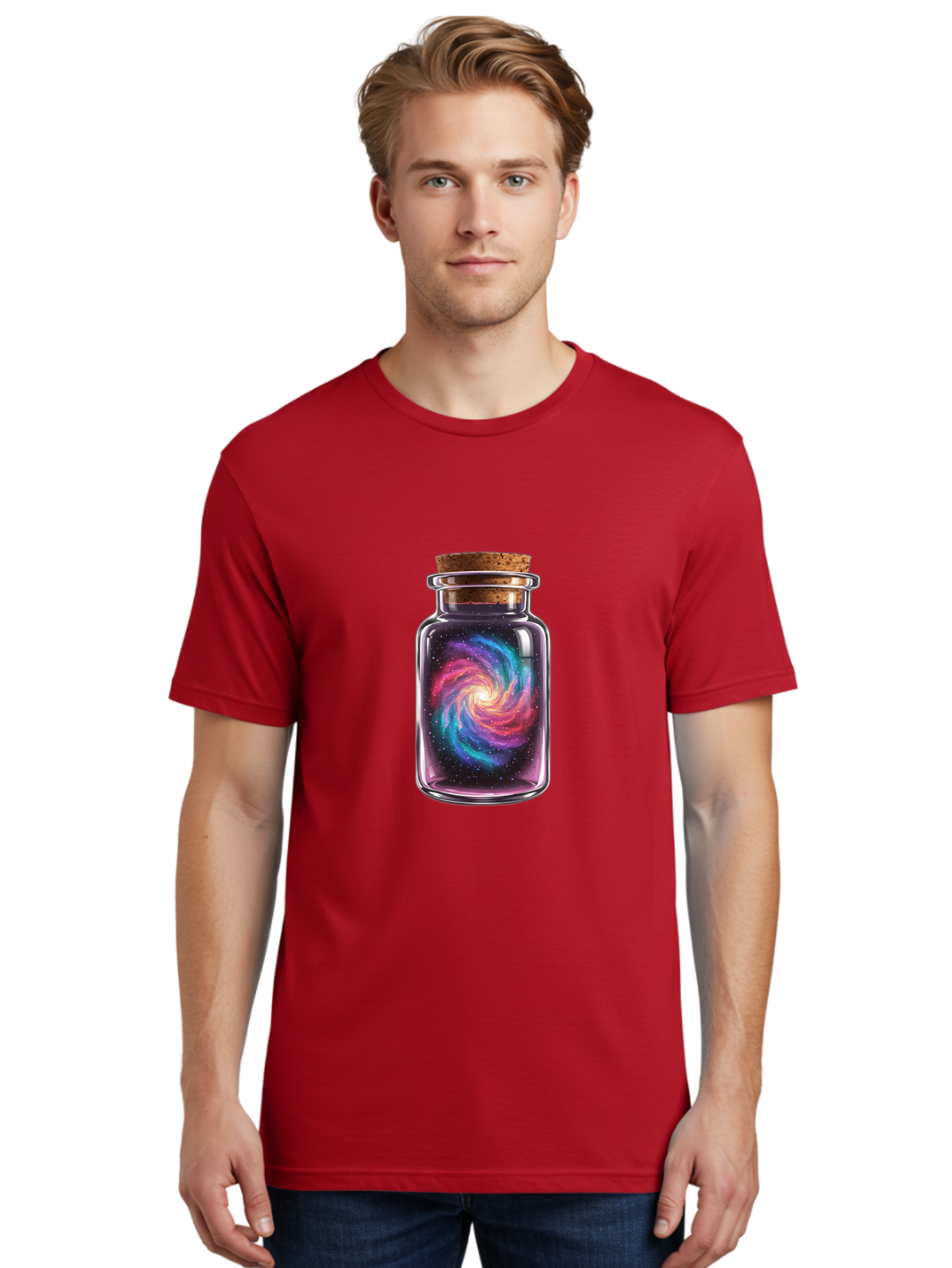 Galaxy-In-A-Jar-4 Men'S Graphic Tee, 100% Cotton, Comfortable Casual Summer Wear, Machine Washable, Vintage Camera, Old Camera, Antique Camera, Black Camera, Classic Photography, Photography Equipment, Nostalgic Device, Film Camera, Camera Art Baj017