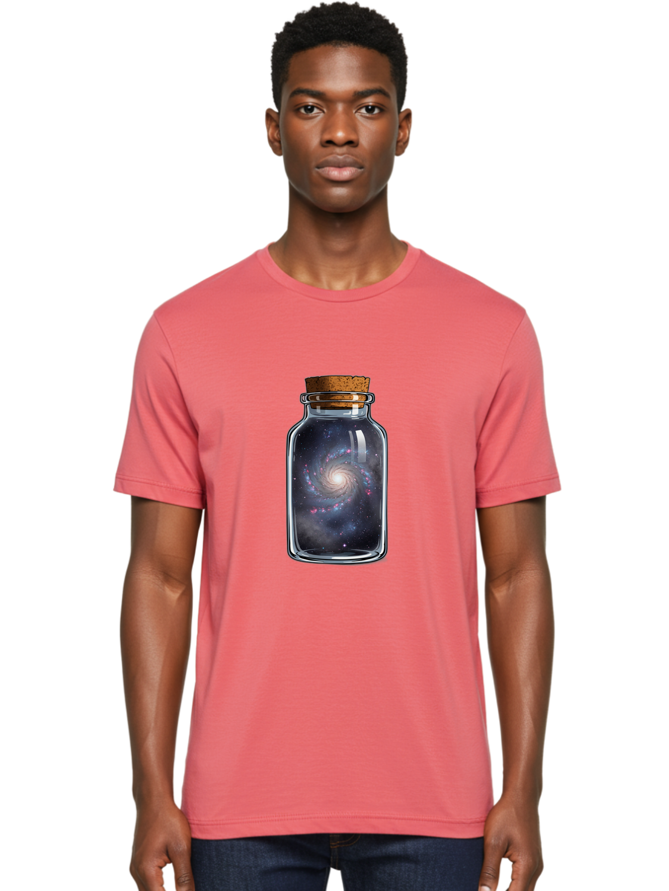 Galaxy-In-A-Jar-5 Men'S Graphic Tee, 100% Cotton, Comfortable Casual Summer Wear, Machine Washable, Vintage Camera, Old Camera, Antique Camera, Black Camera, Classic Photography, Photography Equipment, Nostalgic Device, Film Camera, Camera Art Baj018