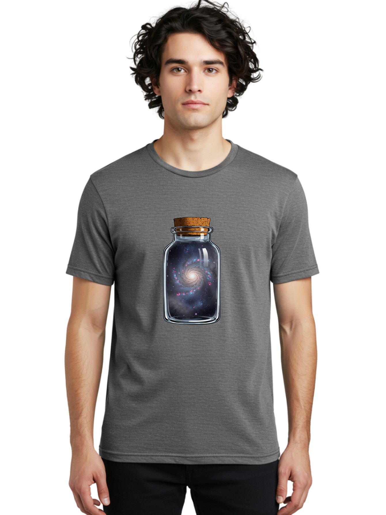Galaxy-In-A-Jar-5 Men'S Graphic Tee, 100% Cotton, Comfortable Casual Summer Wear, Machine Washable, Vintage Camera, Old Camera, Antique Camera, Black Camera, Classic Photography, Photography Equipment, Nostalgic Device, Film Camera, Camera Art Baj018