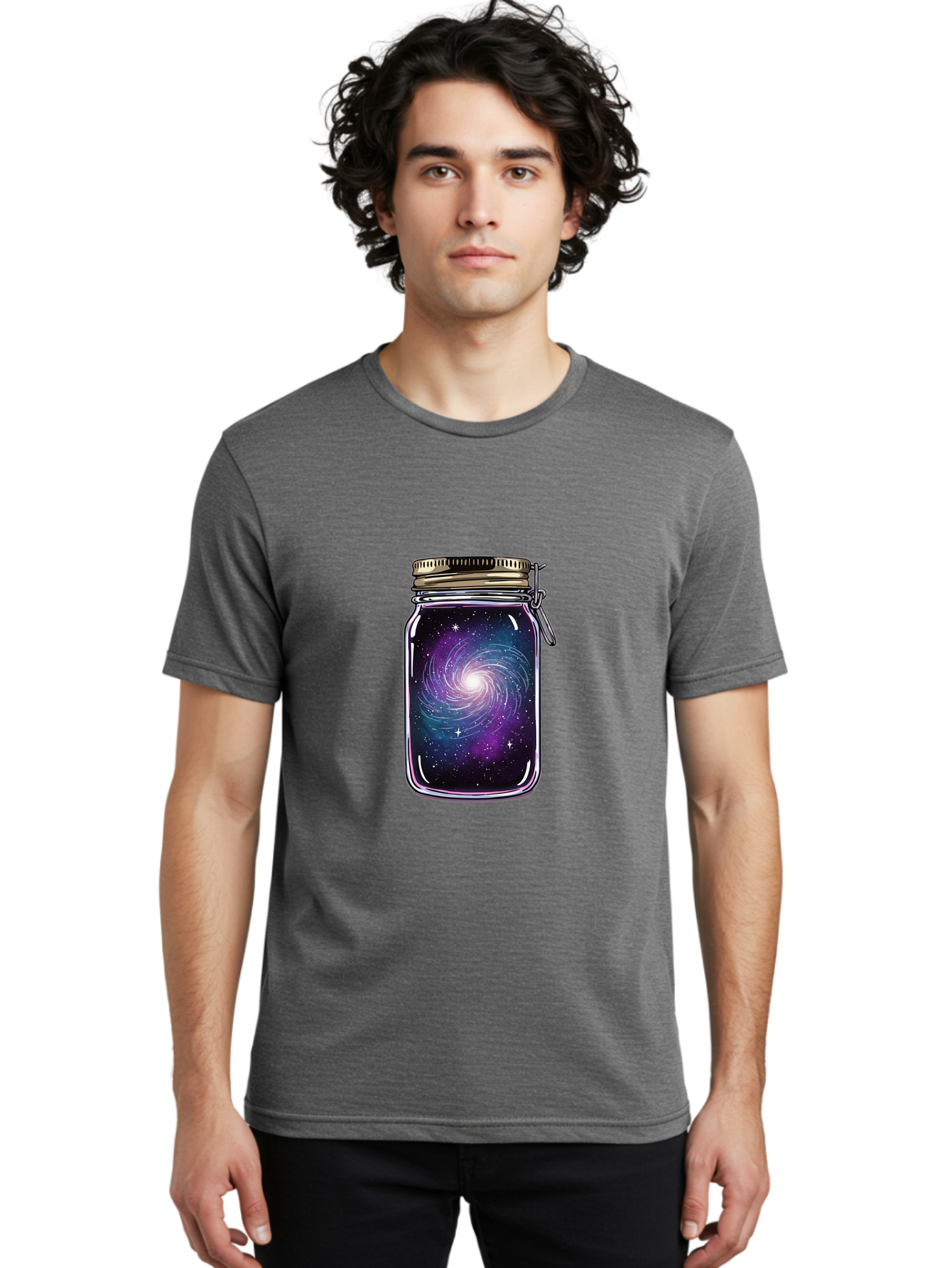 Galaxy-In-A-Jar Men'S Graphic Tee, 100% Cotton, Comfortable Casual Summer Wear, Machine Washable, Vintage Camera, Old Camera, Antique Camera, Black Camera, Classic Photography, Photography Equipment, Nostalgic Device, Film Camera, Camera Art Baj019