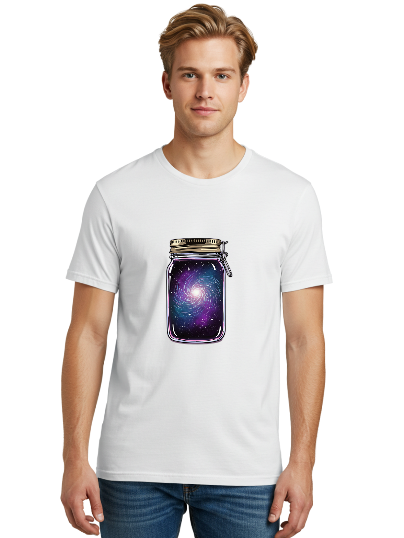 Galaxy-In-A-Jar Men'S Graphic Tee, 100% Cotton, Comfortable Casual Summer Wear, Machine Washable, Vintage Camera, Old Camera, Antique Camera, Black Camera, Classic Photography, Photography Equipment, Nostalgic Device, Film Camera, Camera Art Baj019