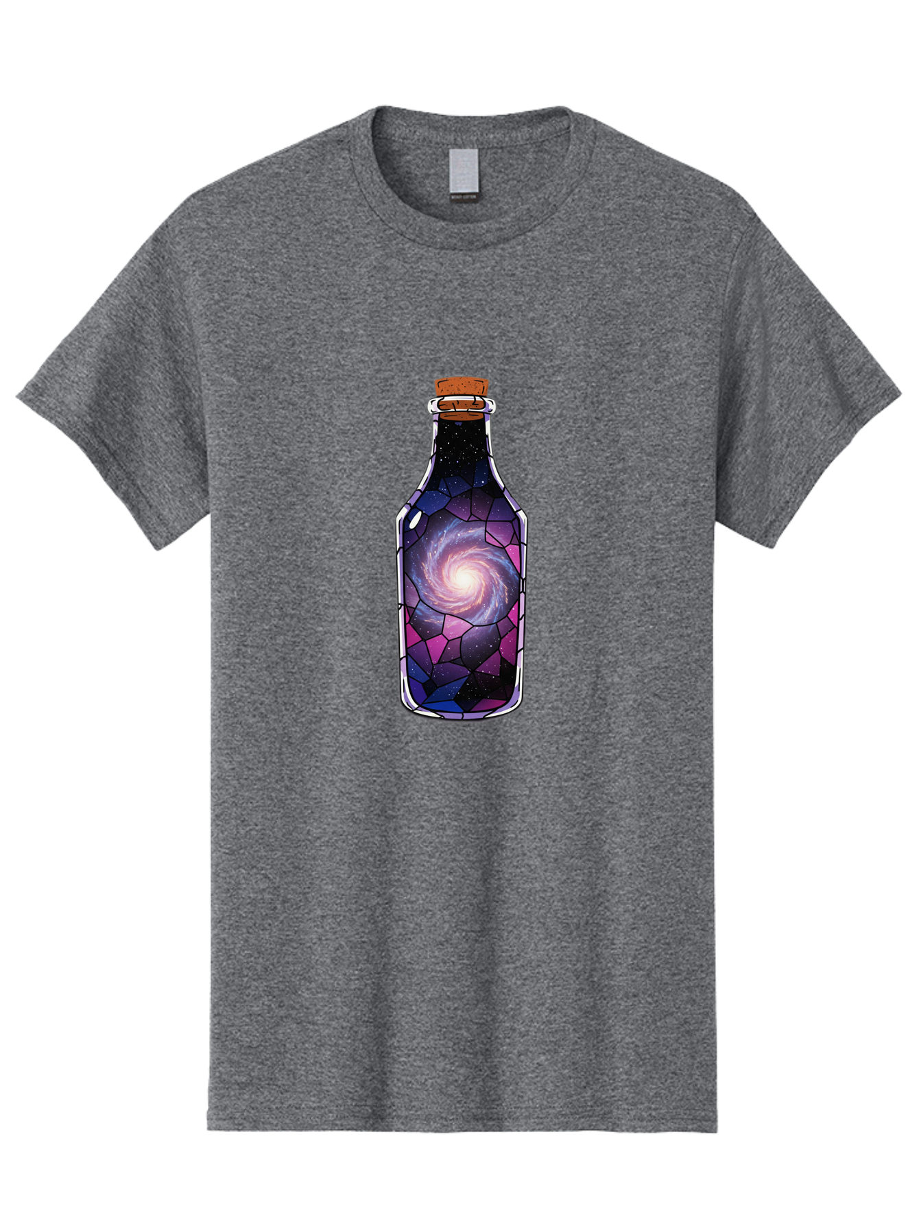Galaxy-In-Bottle-1 Men'S Graphic Tee, 100% Cotton, Comfortable Casual Summer Wear, Machine Washable, Vintage Camera, Old Camera, Antique Camera, Black Camera, Classic Photography, Photography Equipment, Nostalgic Device, Film Camera, Baj020