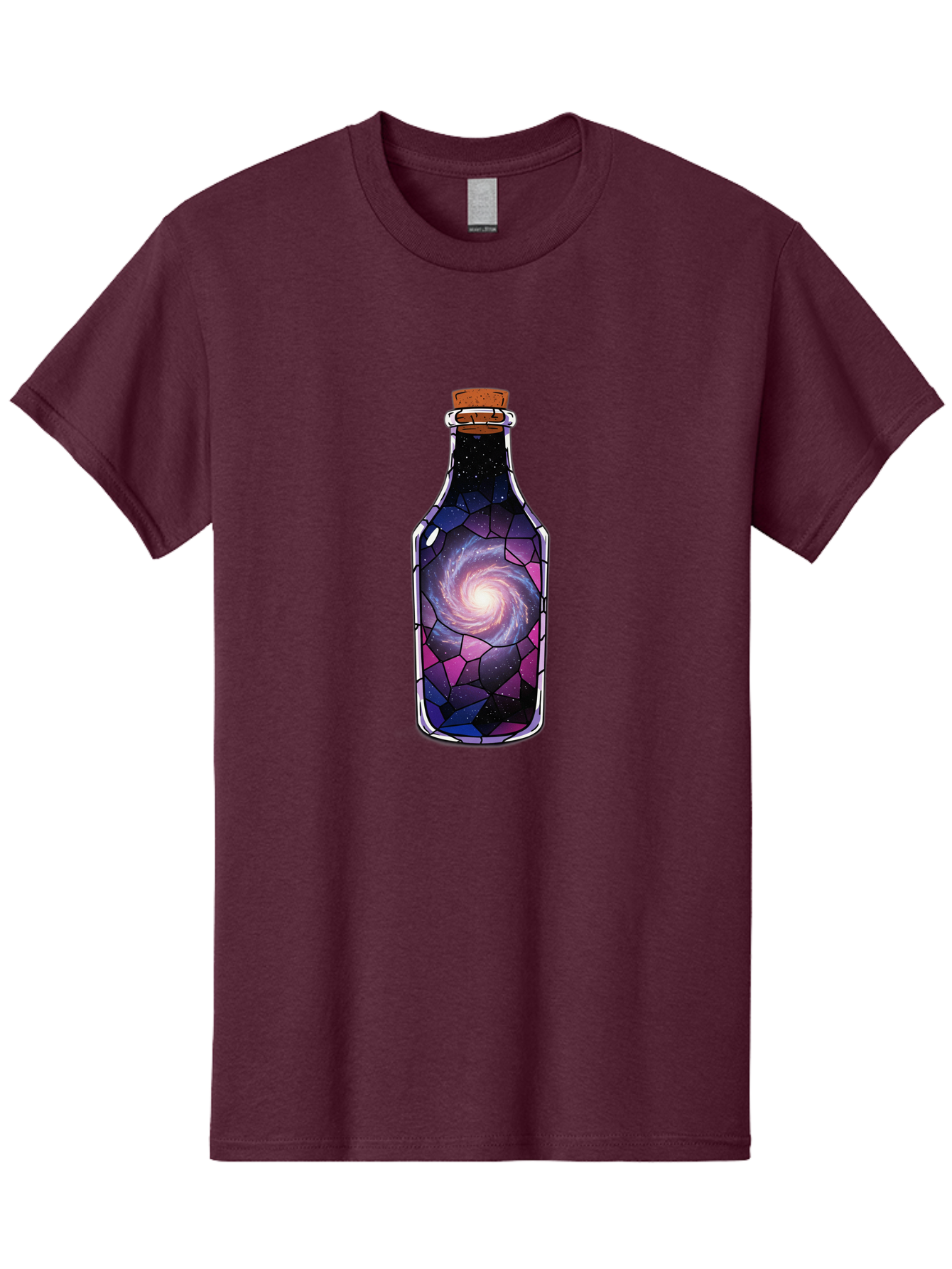 Galaxy-In-Bottle-1 Men'S Graphic Tee, 100% Cotton, Comfortable Casual Summer Wear, Machine Washable, Vintage Camera, Old Camera, Antique Camera, Black Camera, Classic Photography, Photography Equipment, Nostalgic Device, Film Camera, Baj020